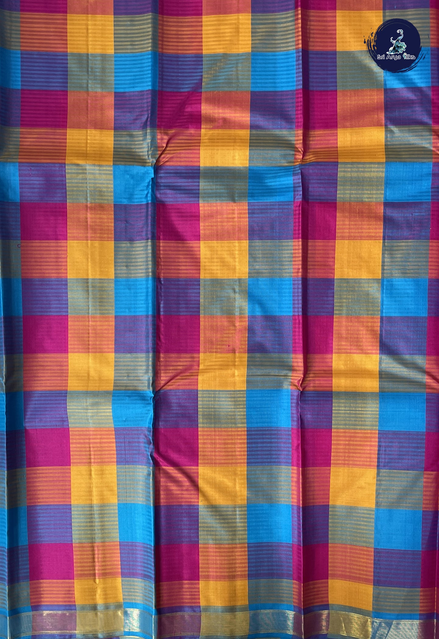 Copper Sulphate Blue Light Weight Silk Saree With Zari Buttas Pattern