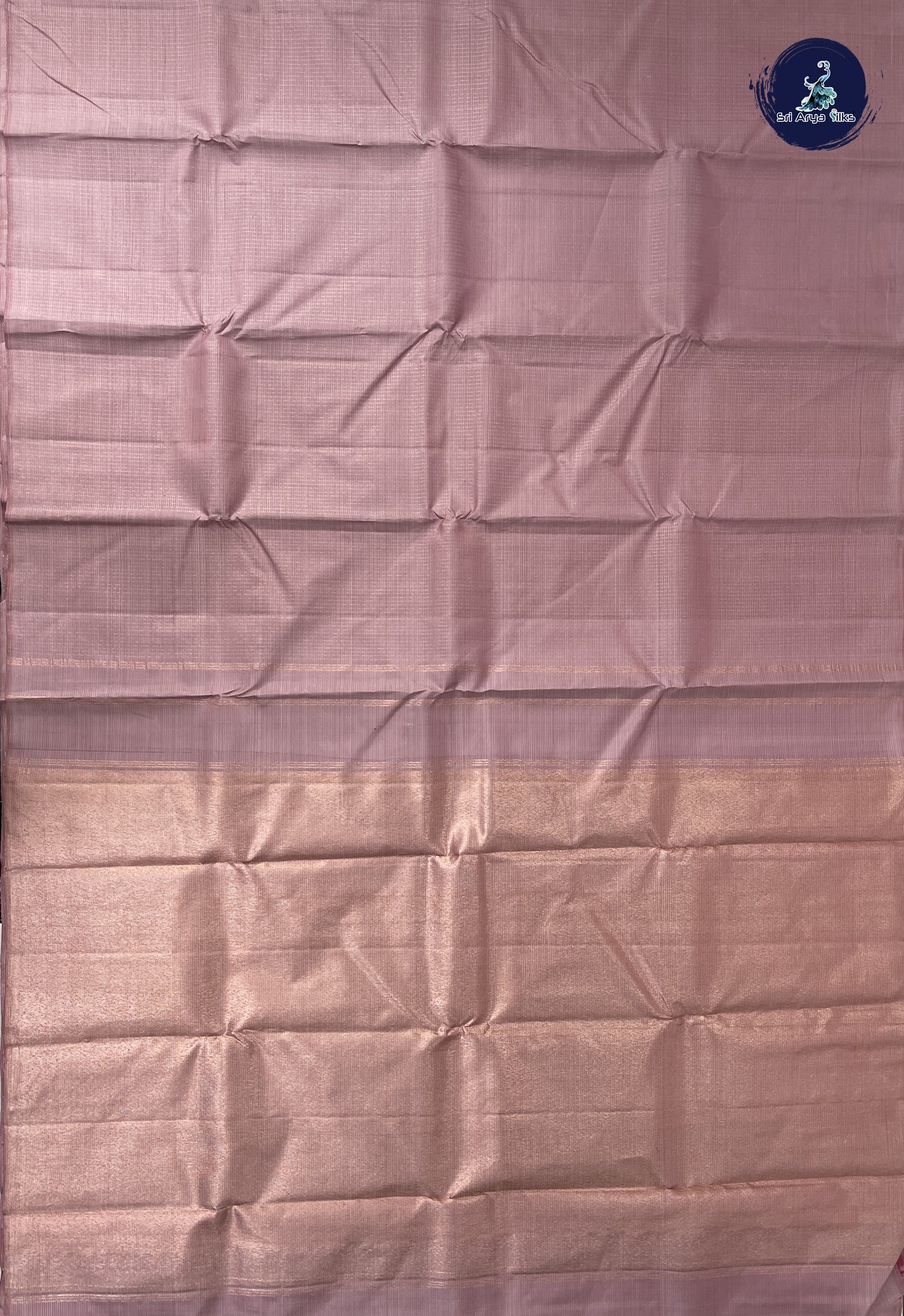 Onion Pink Checked Saree With Zari Checked Pattern