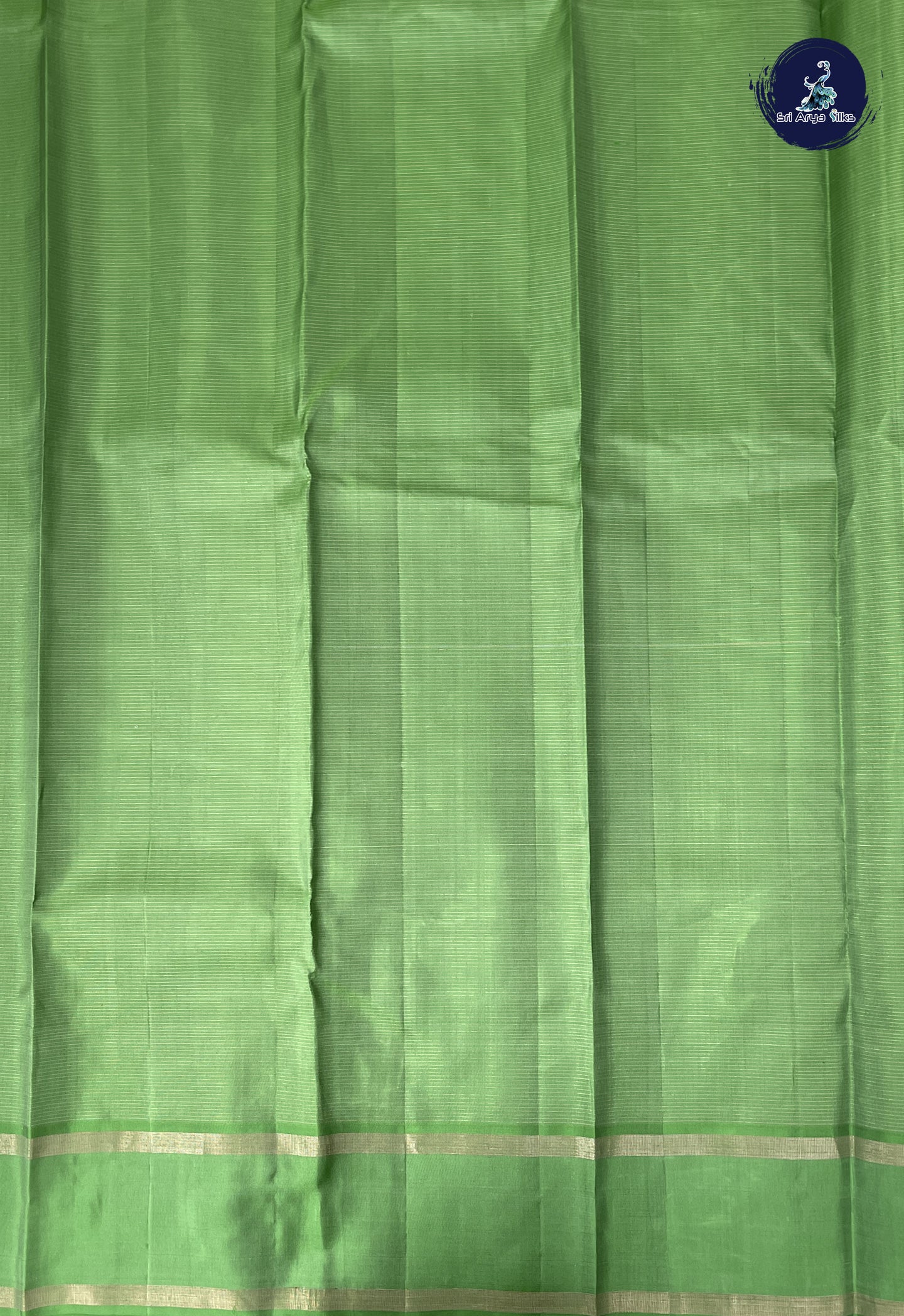 Pastel Green Checked Saree With Zari Checked Pattern