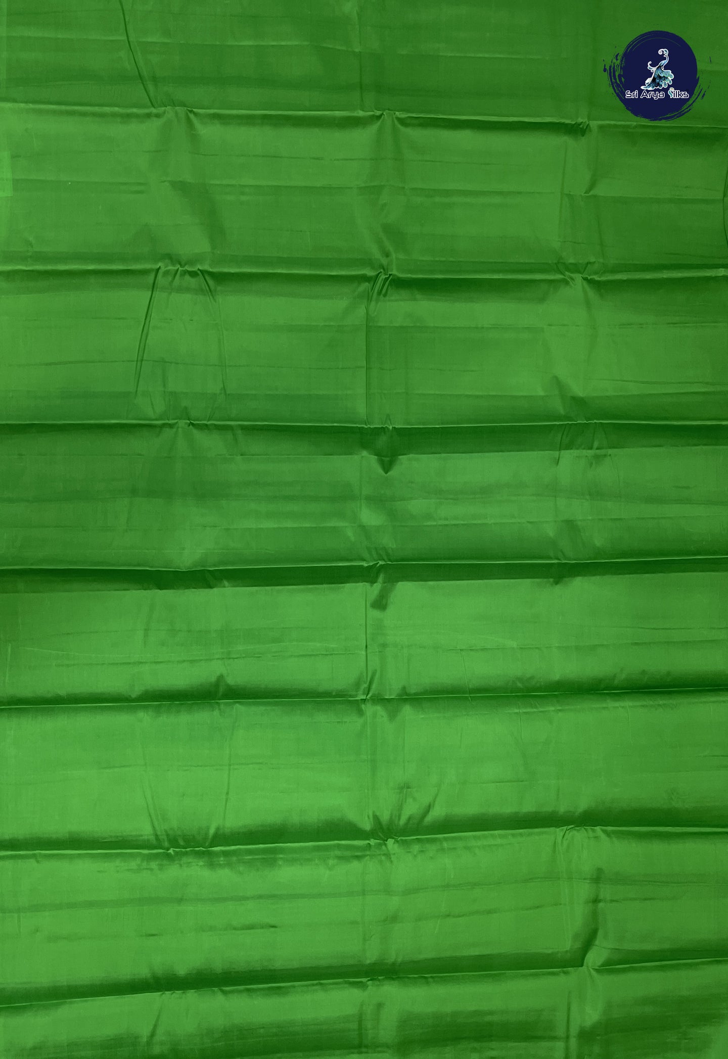 Parrot Green Light Weight Silk Saree With Plain Pattern