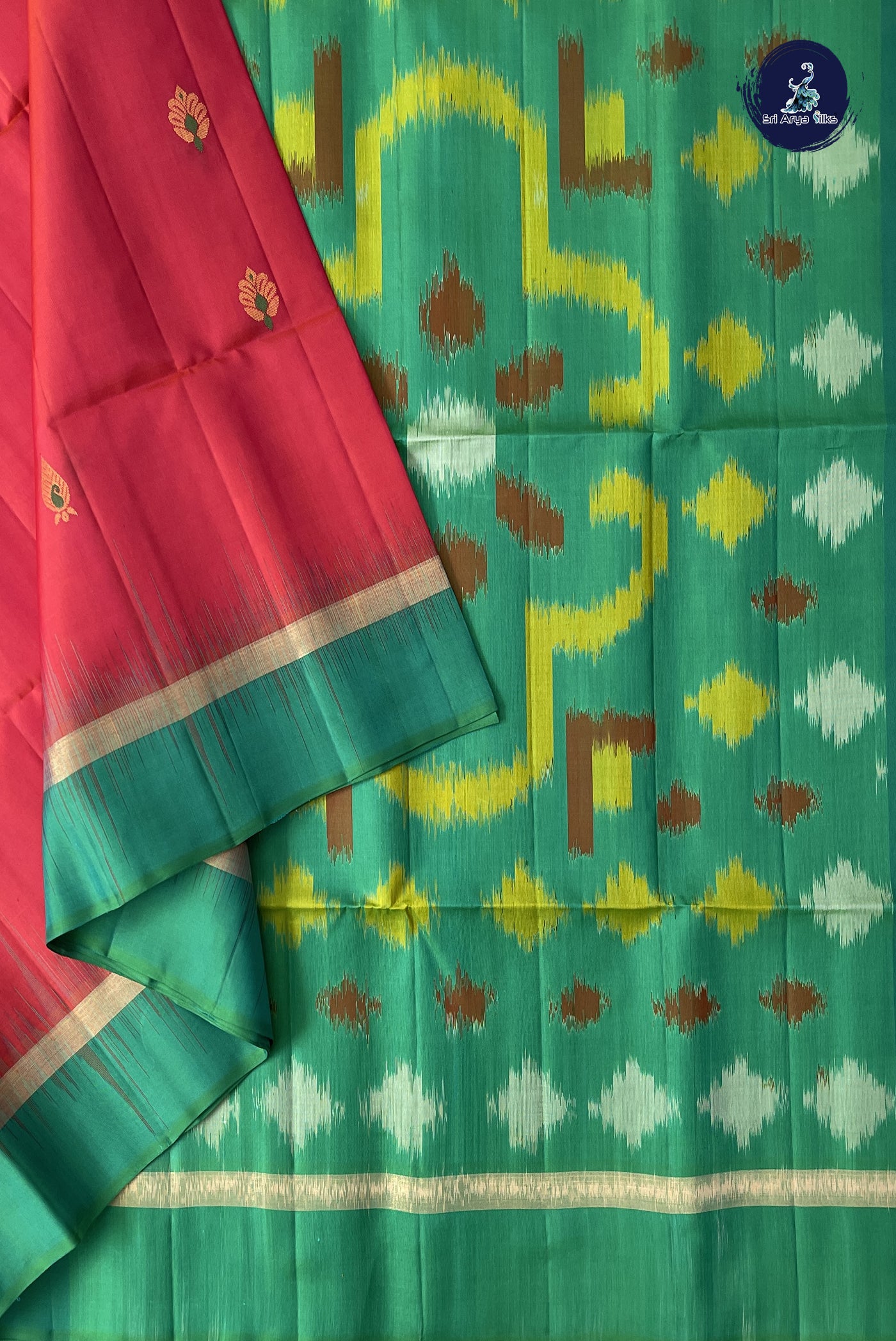 Dual Tone Pink Soft Silk Saree With Zari Buttas Pattern