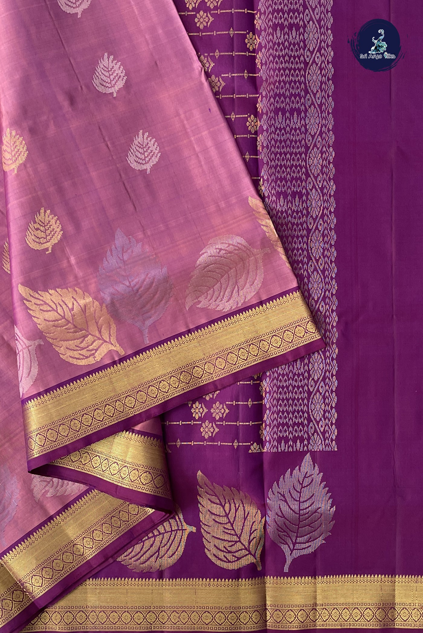 Dual Tone Pink Soft Silk Saree With Zari Buttas Pattern