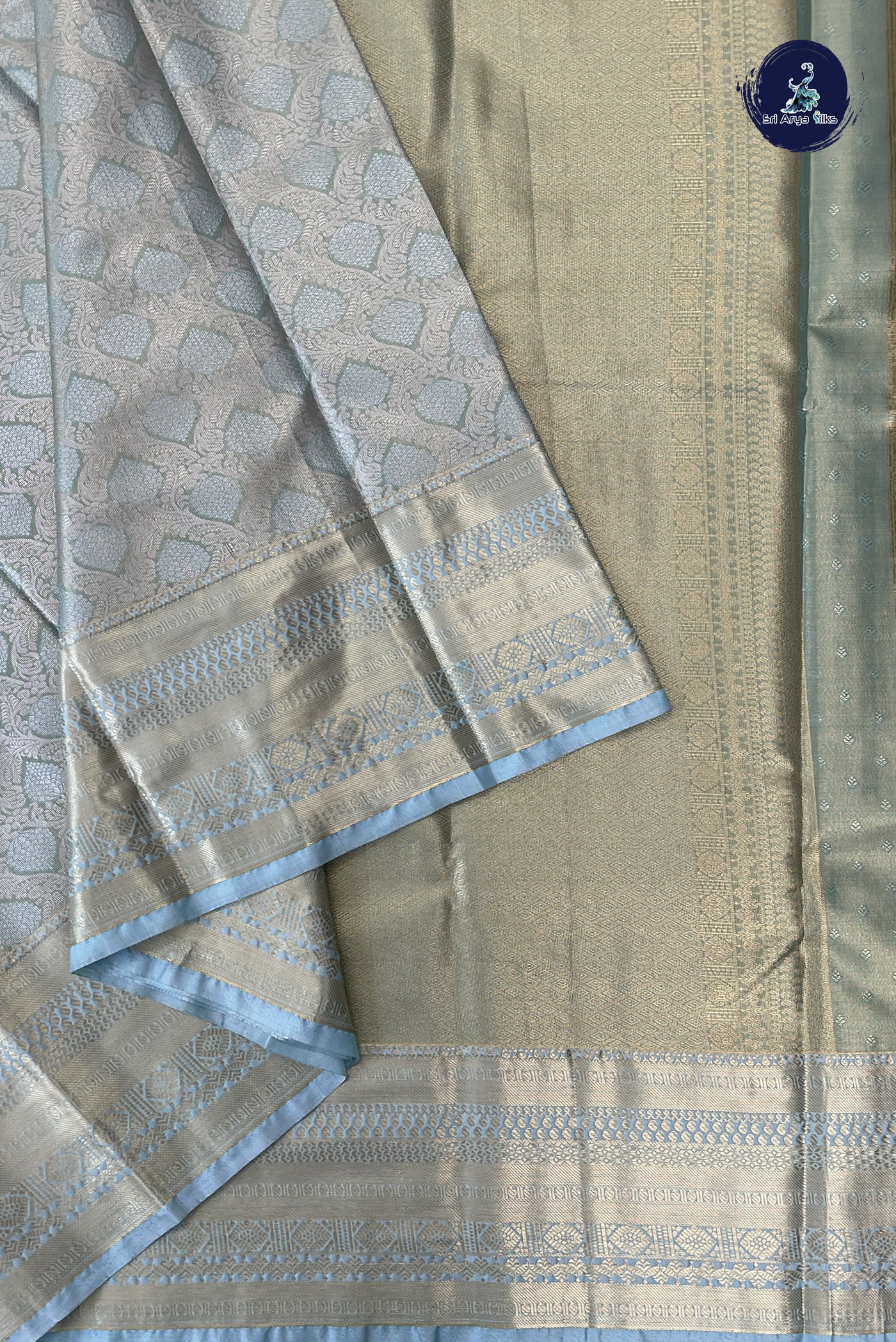 Pastel Shade Soft Silk Saree With Jacquard Pattern