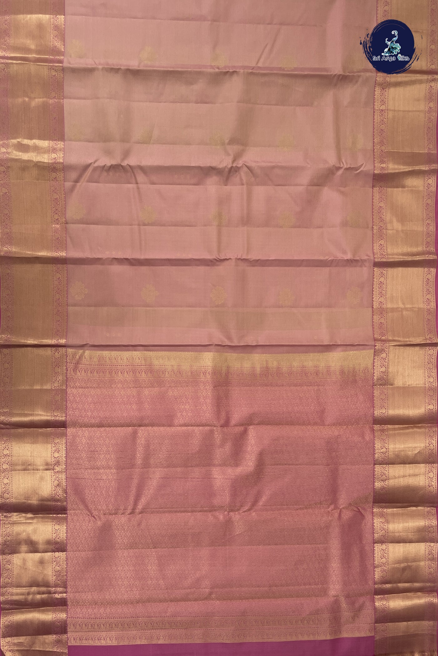 Peach Pink Traditional Silk Saree With Vaira Oosi Pattern