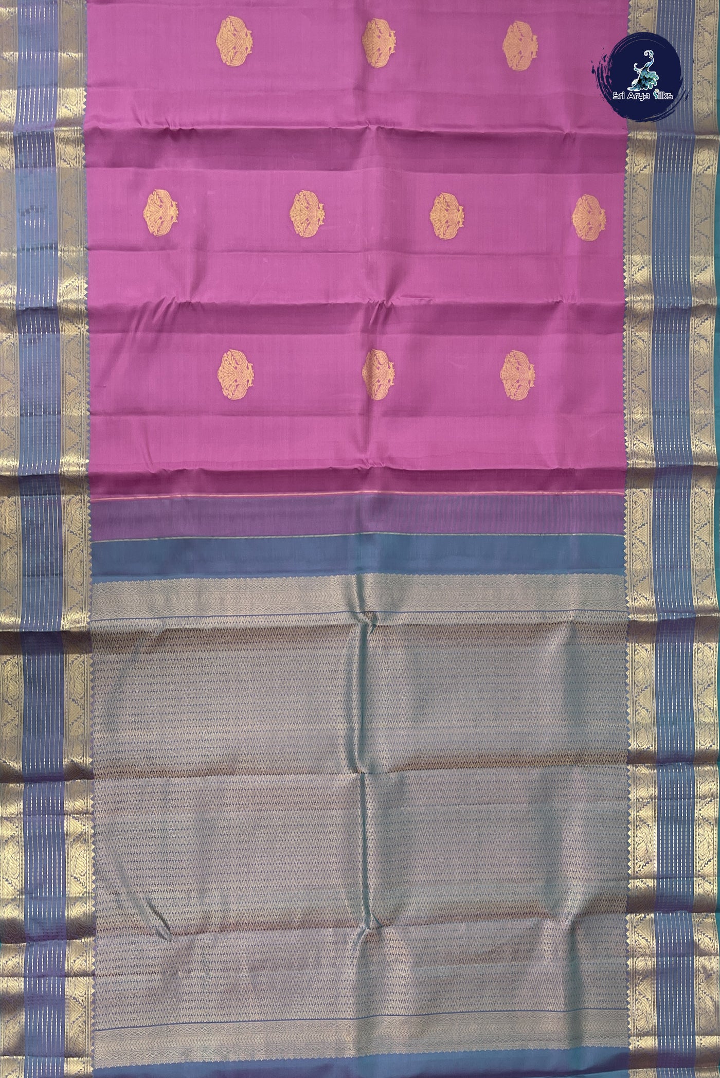 Lotus Pink Traditional Silk Saree With Zari Buttas Pattern
