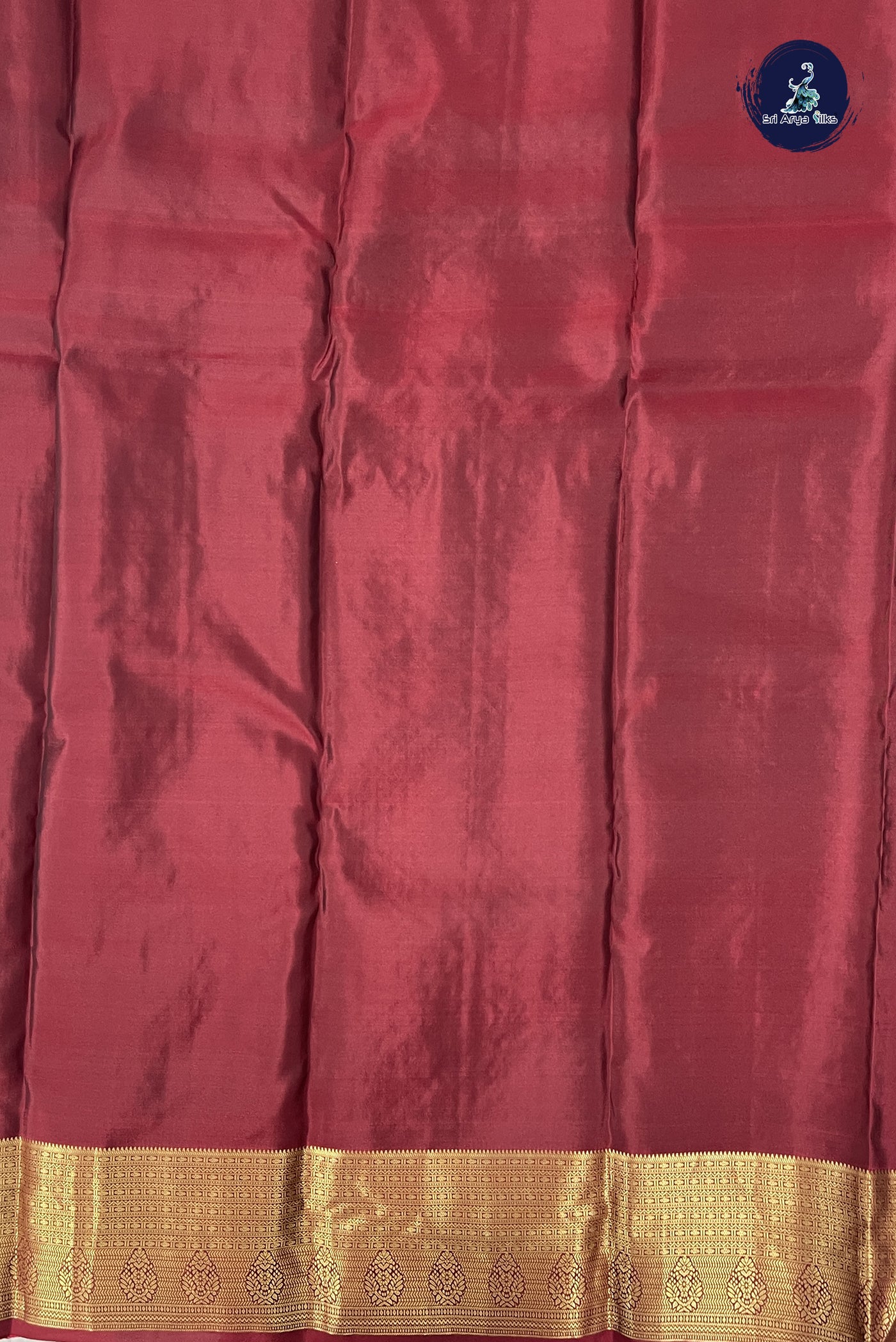 Dark Blue Half Pure Silk Saree With Stripes Pattern