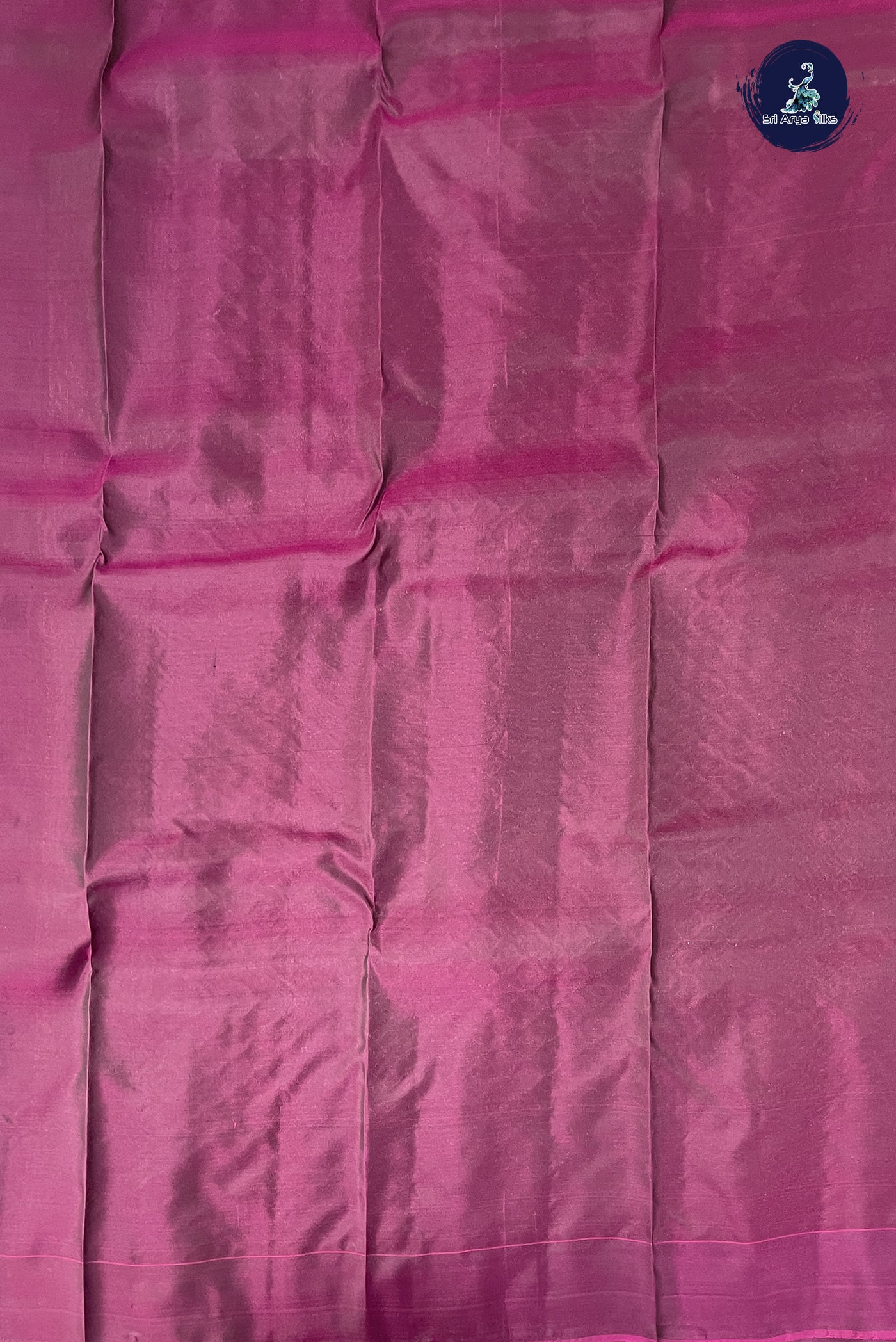Dark Blue Half Pure Silk Saree With Embossed Pattern