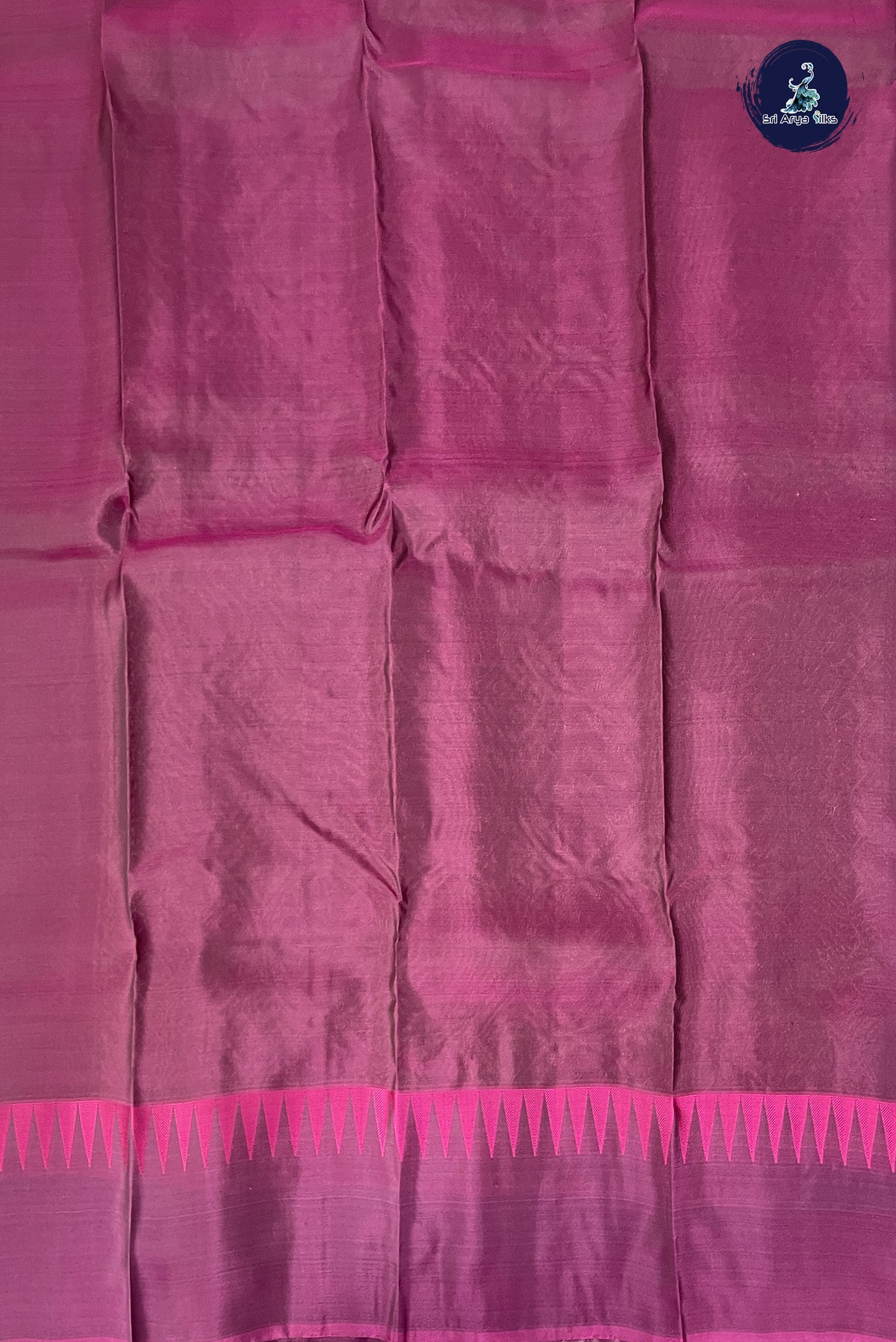 Peacock Blue Half Pure Silk Saree With Plain Pattern