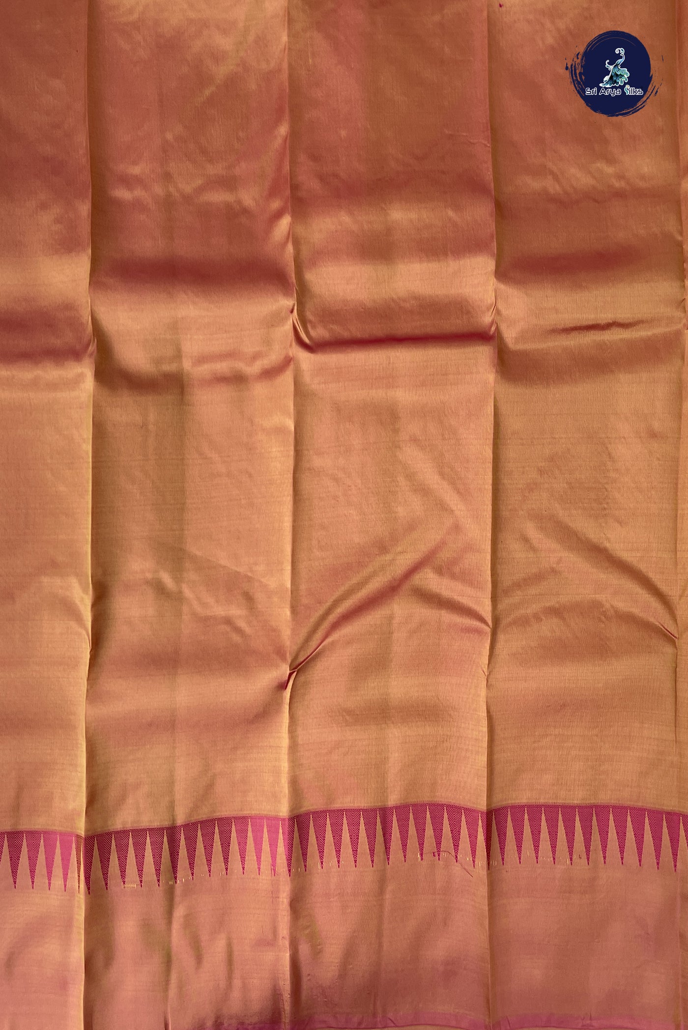 Yellow Half Pure Silk Saree With Plain Pattern