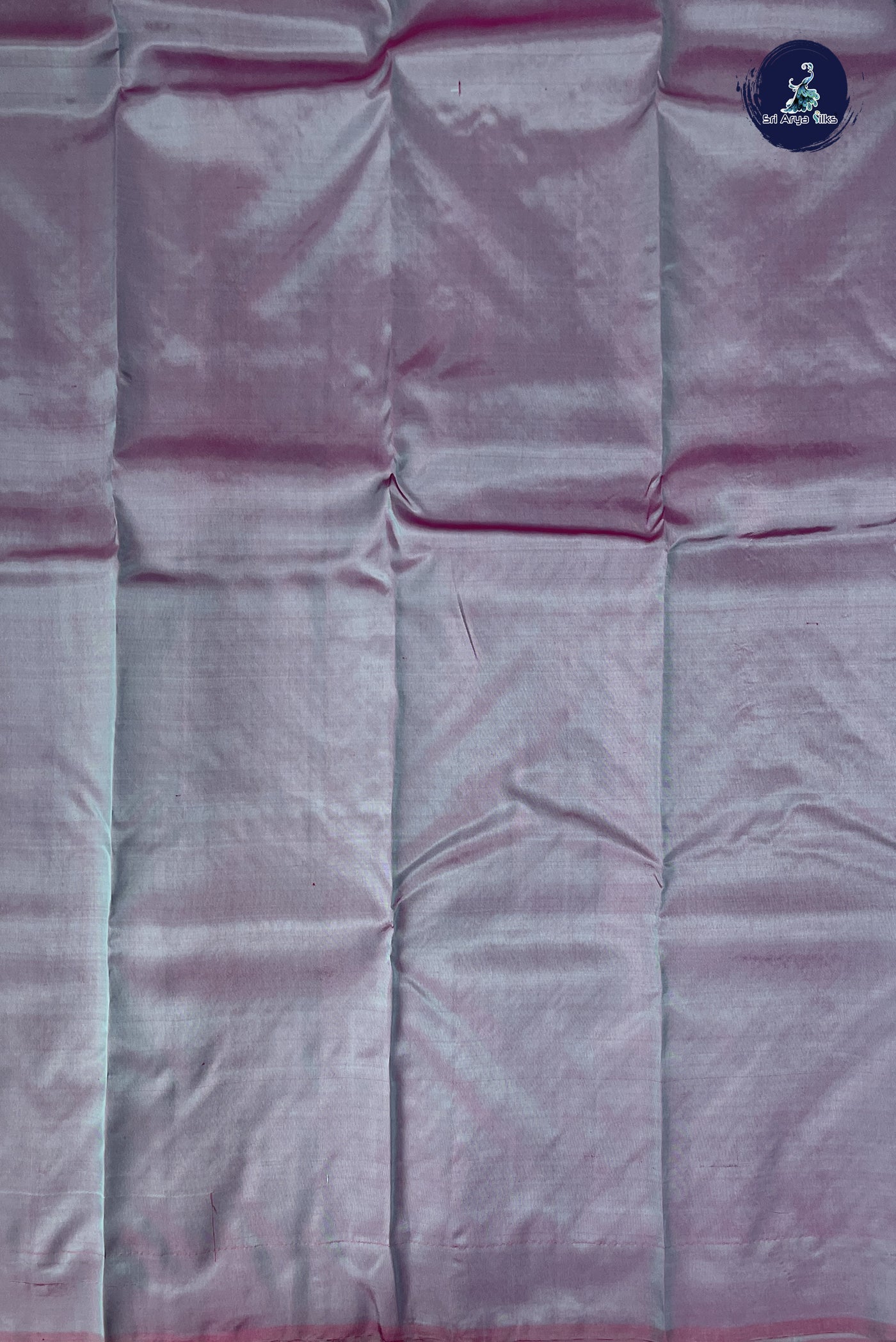 Light Blue Half Pure Silk Saree With Stripes Pattern