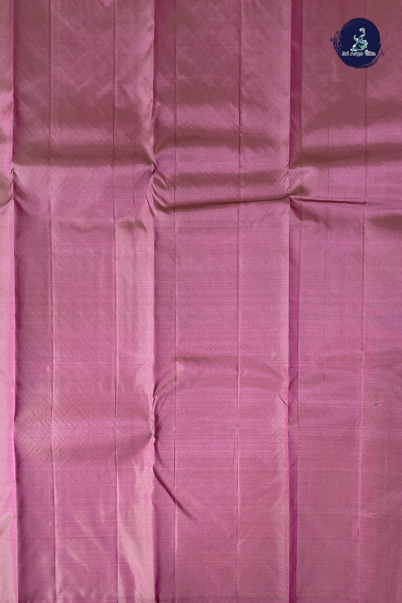 Pink Half Pure Silk Saree With Stripes Pattern