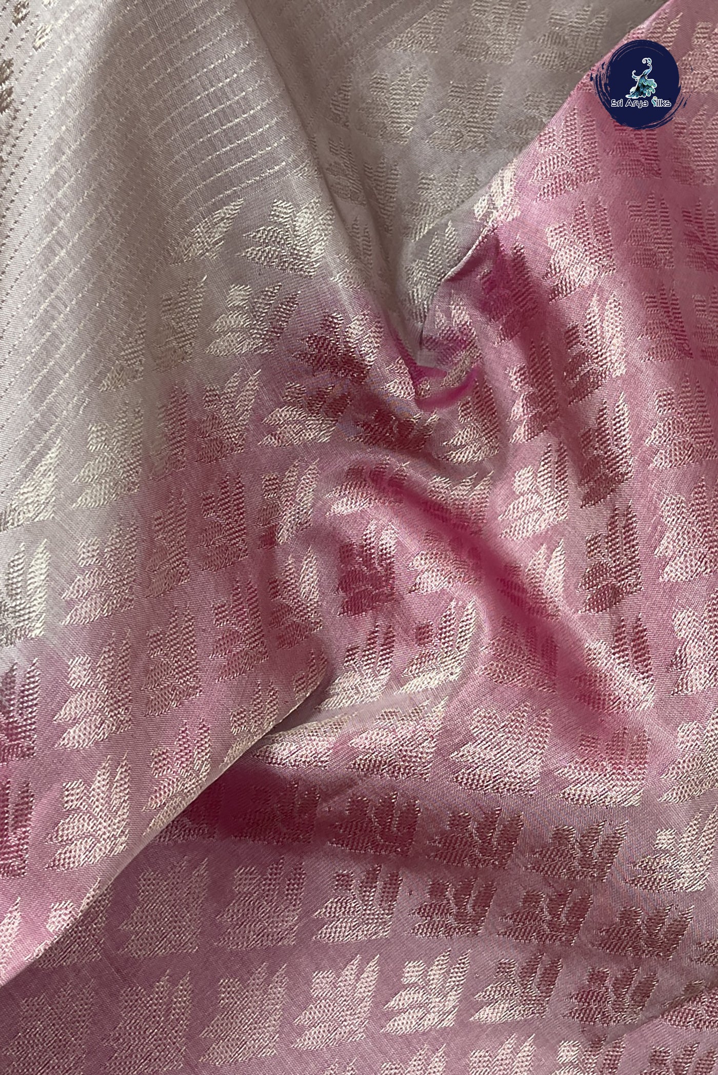 Pastel Shade Half Pure Silk Saree With Stripes Pattern