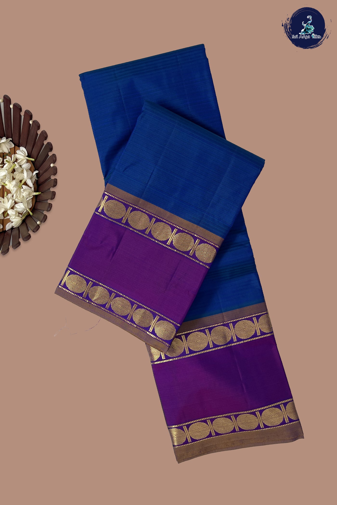 Blue Light Weight Silk Saree With Doria Lines Pattern