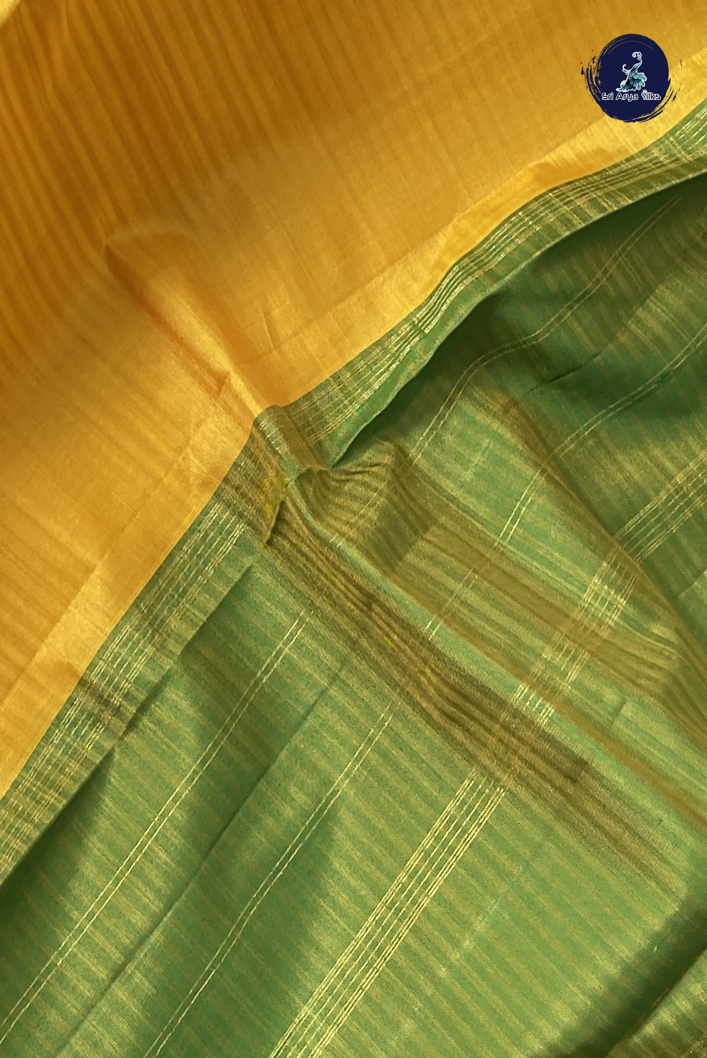 Yellow Light Weight Silk Saree With Doria Lines Pattern