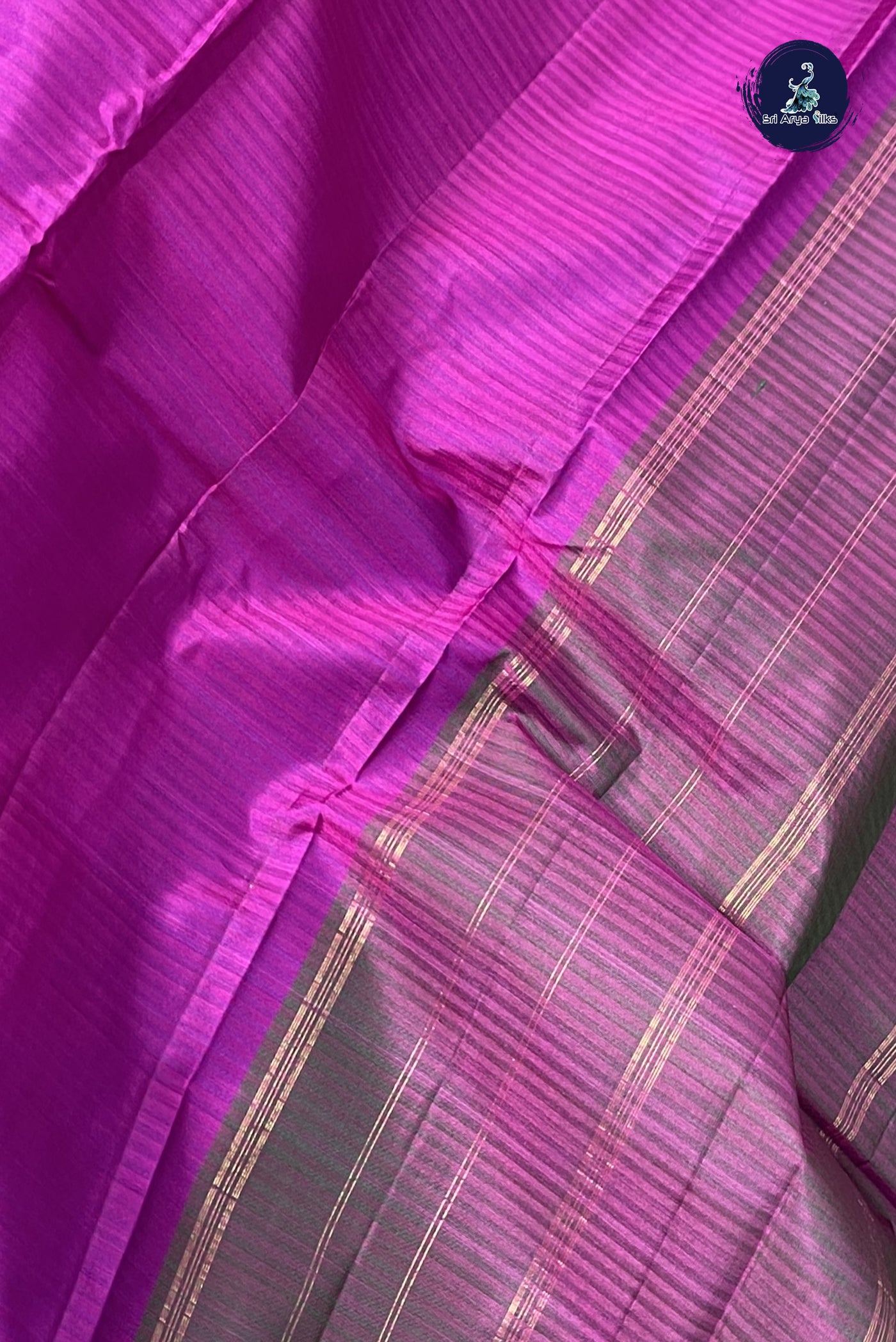 Purple Light Weight Silk Saree With Doria Lines Pattern