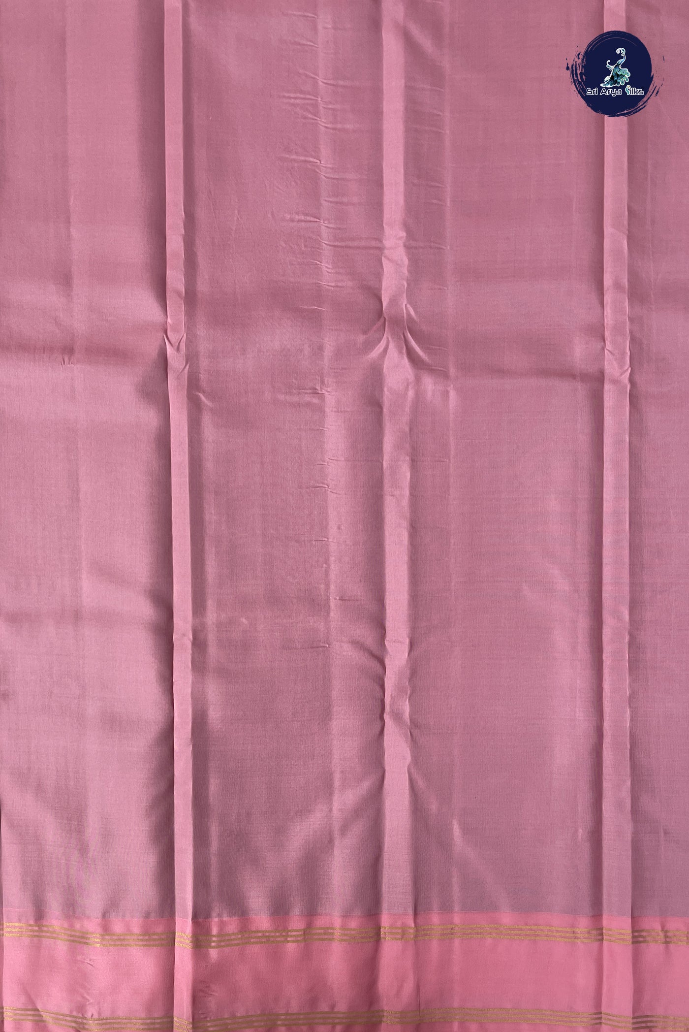 Pastel Shade Half Pure Silk Saree With Stripes Pattern
