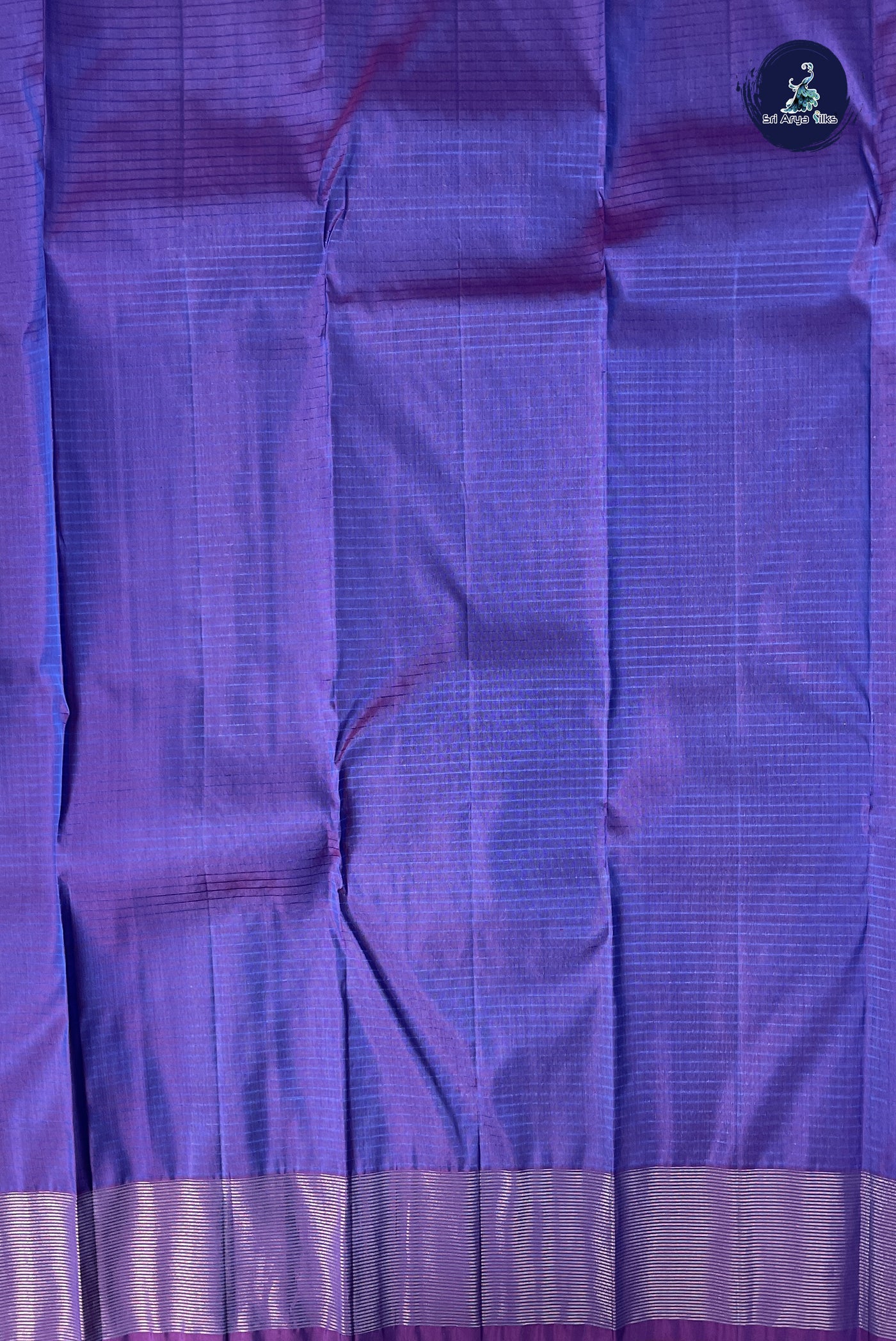 MS Blue Half Pure Silk Saree With Zari Buttas Pattern