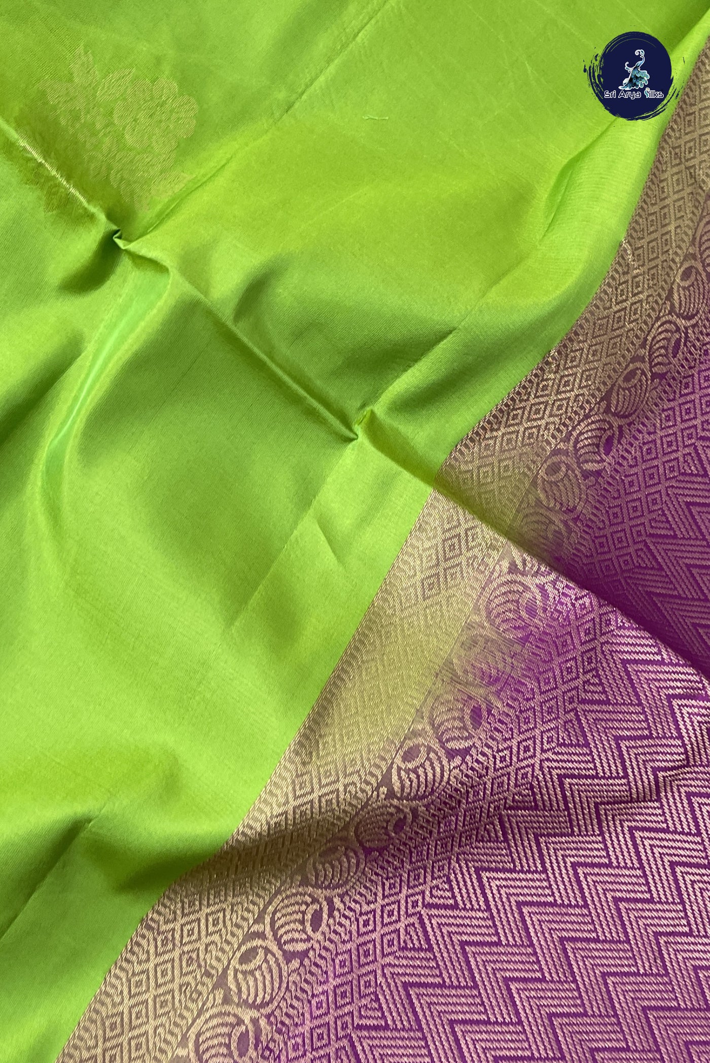 Light Green Half Pure Silk Saree With Zari Buttas Pattern