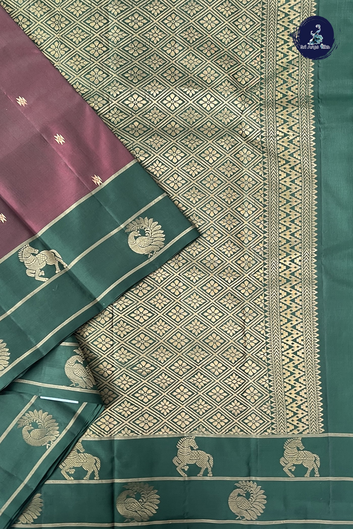 Manthulir Half Pure Silk Saree With Zari Buttas Pattern