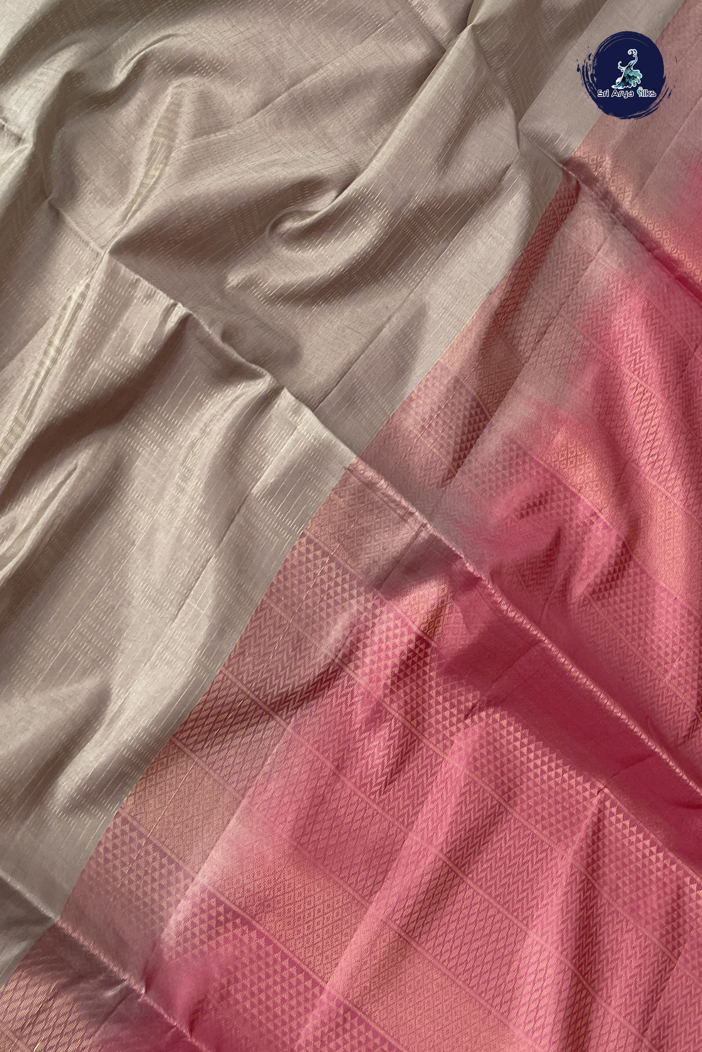 Pastel Shade Half Pure Silk Saree With Zari Woven Pattern