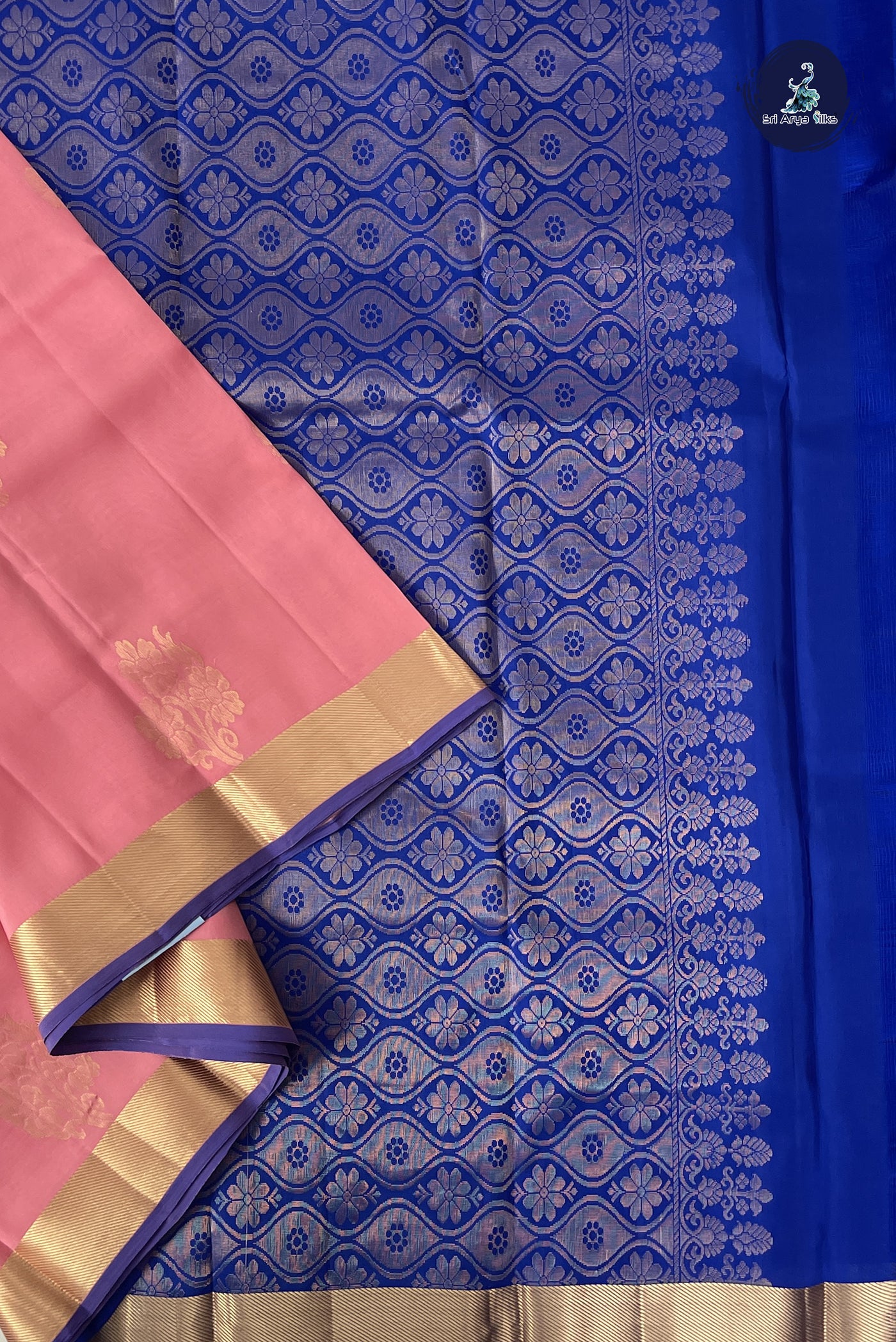 Pink Half Pure Silk Saree With Zari Buttas Pattern