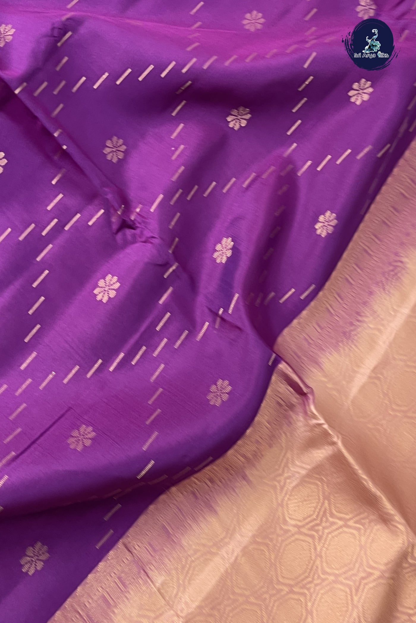 Jamun Half Pure Silk Saree With Zari Woven Pattern