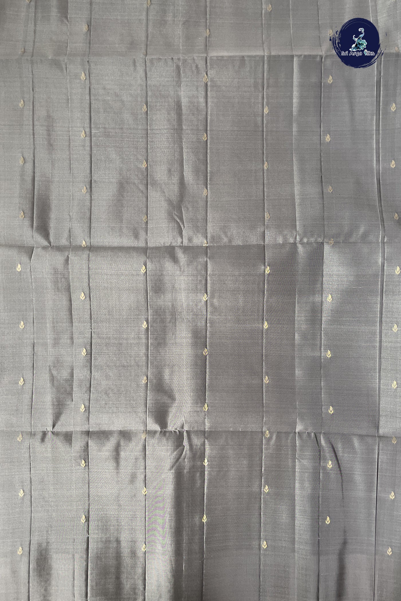 Blue Half Pure Silk Saree With Zari Buttas Pattern