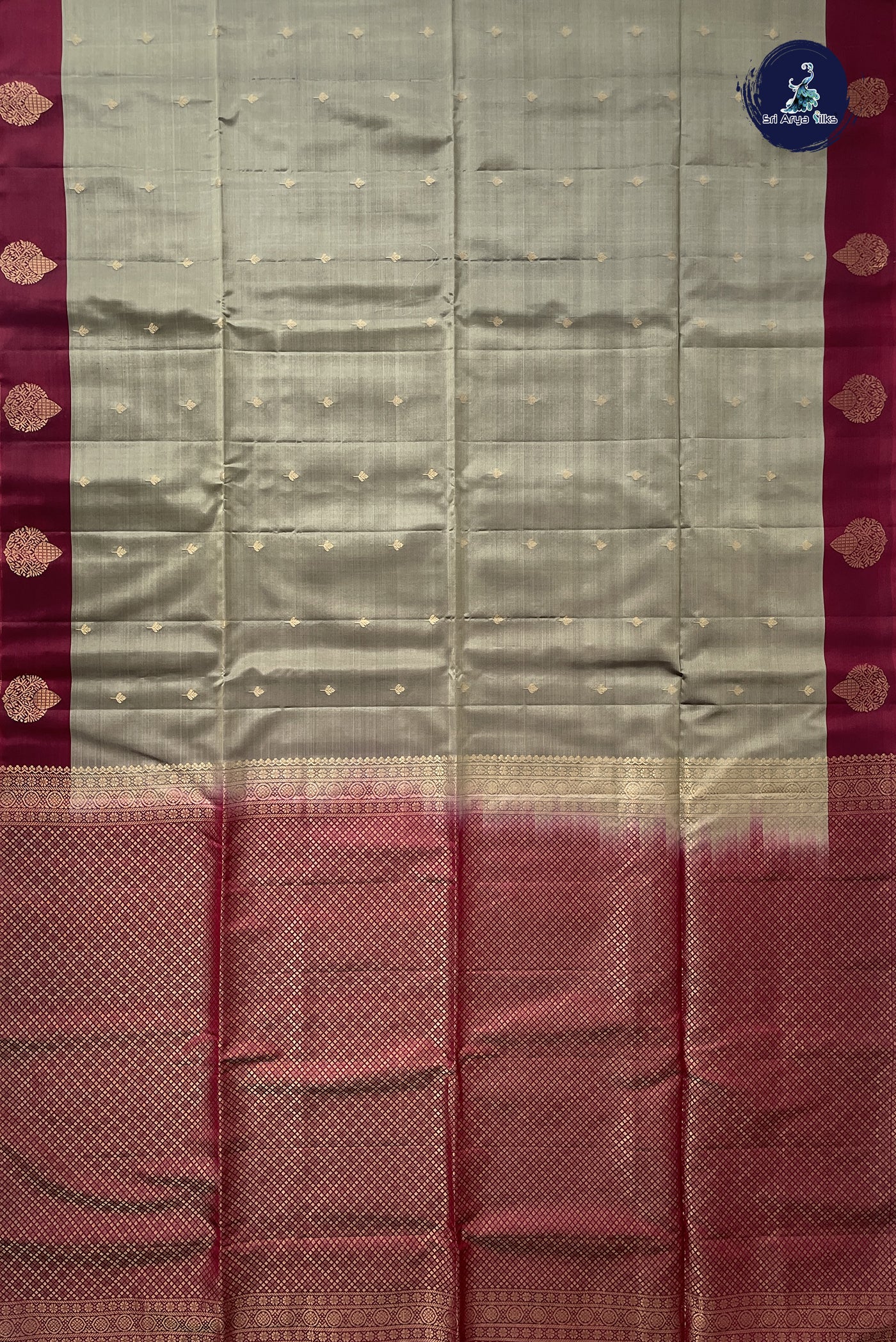 Pastel Shade Half Pure Silk Saree With Zari Buttas Pattern