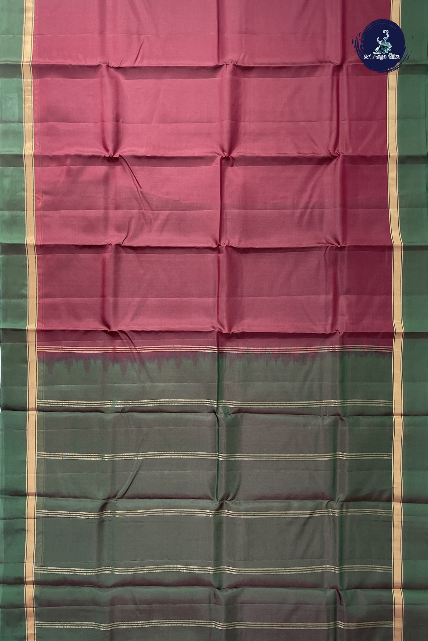 Coffee Brown Light Weight Silk Saree With Plain Pattern