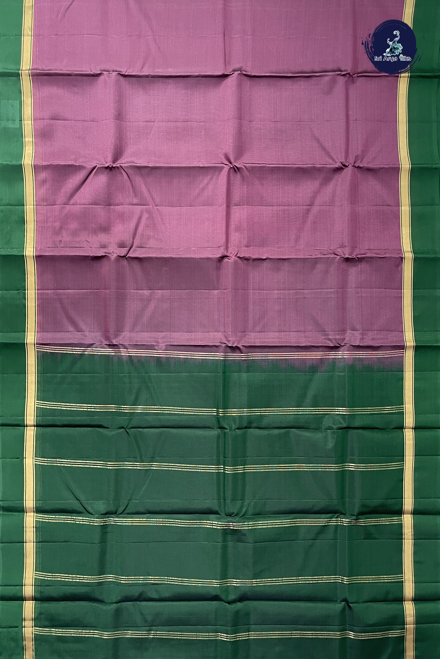 Pastel Shade Light Weight Silk Saree With Plain Pattern