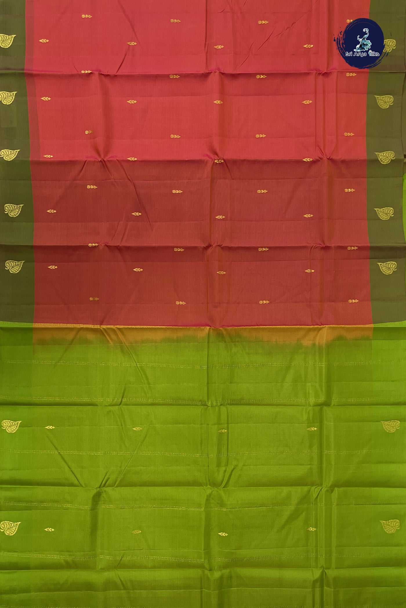 Dual Tone Pink Light Weight Silk Saree With Zari Buttas Pattern