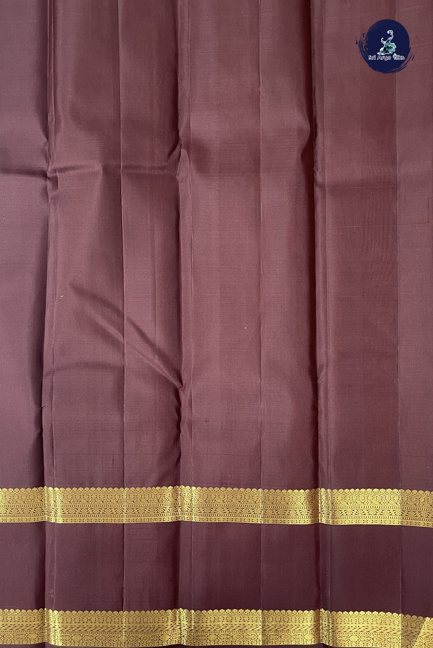 Rust Korvai Contrast Silk Saree With Zari Buttas Pattern