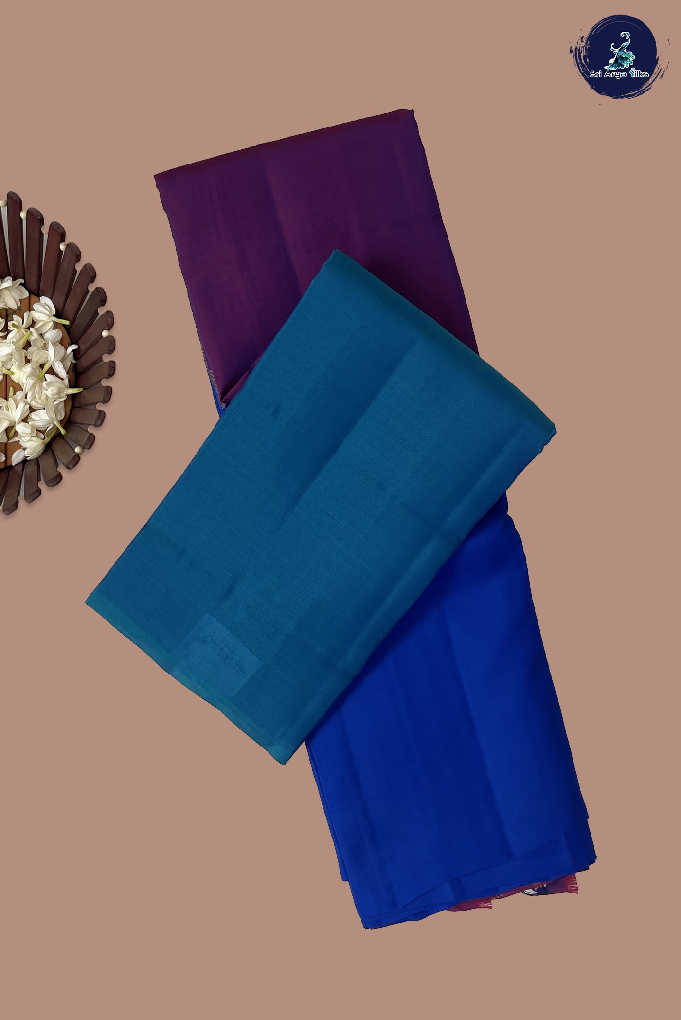 Multi Colour Light Weight Silk Saree With Muppagam / 3 Part Pattern