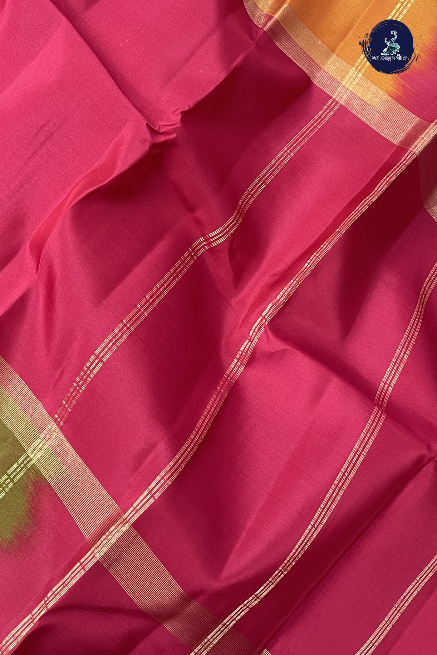 Multi Colour Light Weight Silk Saree With Muppagam / 3 Part Pattern
