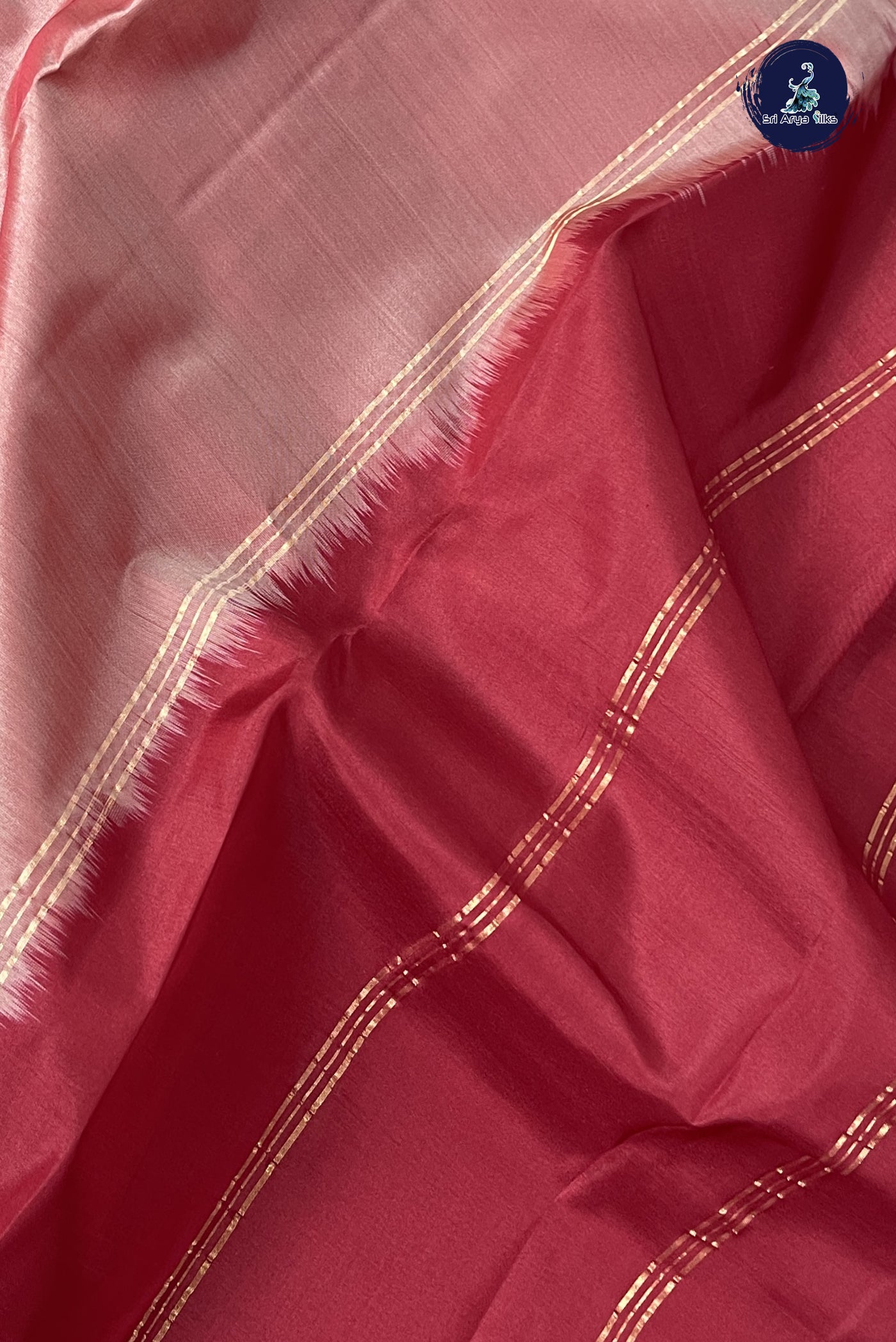 Pastel Shade Light Weight Silk Saree With Plain Pattern