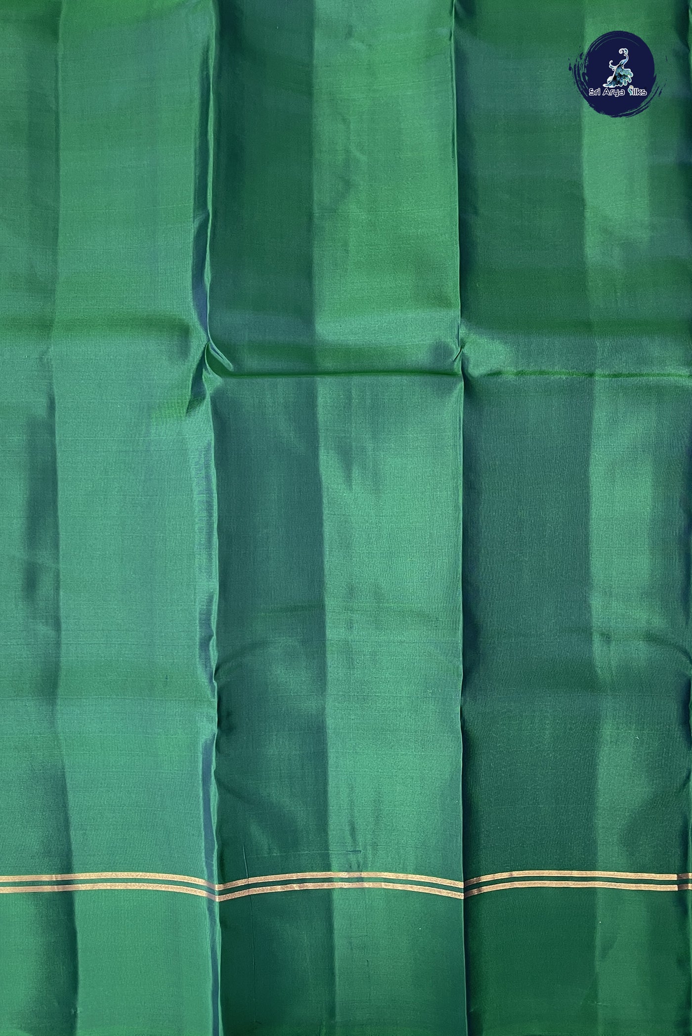 Navy Blue Light Weight Silk Saree With Stripes Pattern