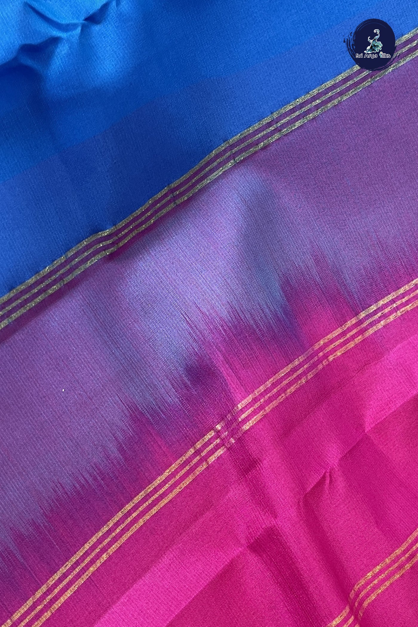 Copper Sulphate Blue Light Weight Silk Saree With Zari Buttas Pattern