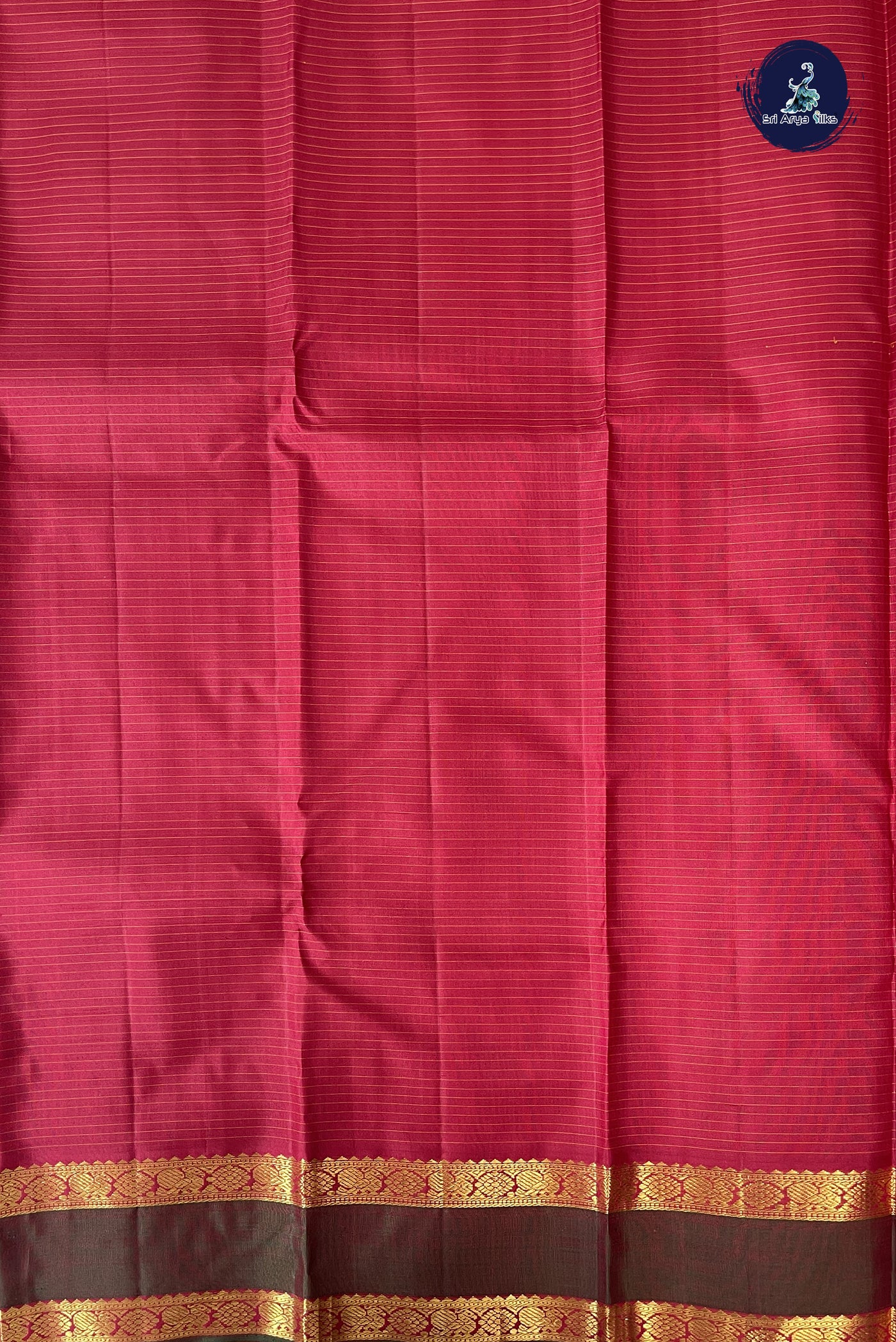 Maroon Checked Saree With Zari Checked Pattern