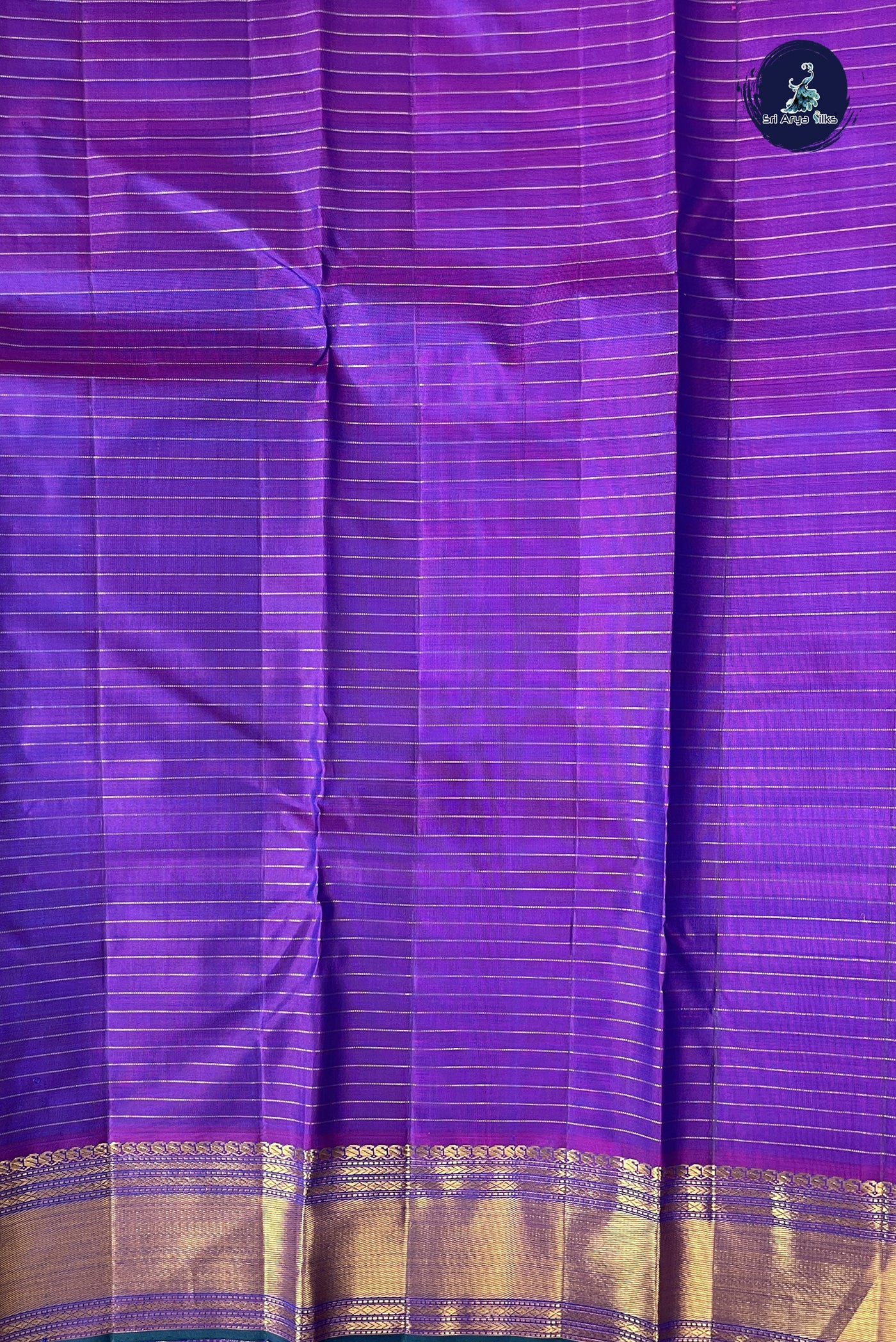 Blue Checked Saree With Zari Checked Pattern