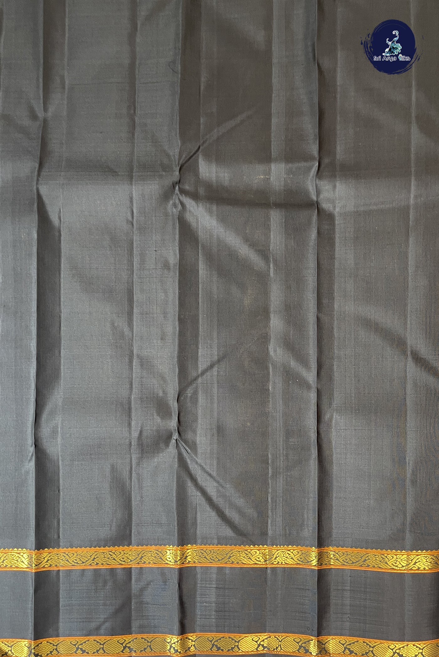 Mustard Yellow Korvai Contrast Silk Saree With Checked Pattern