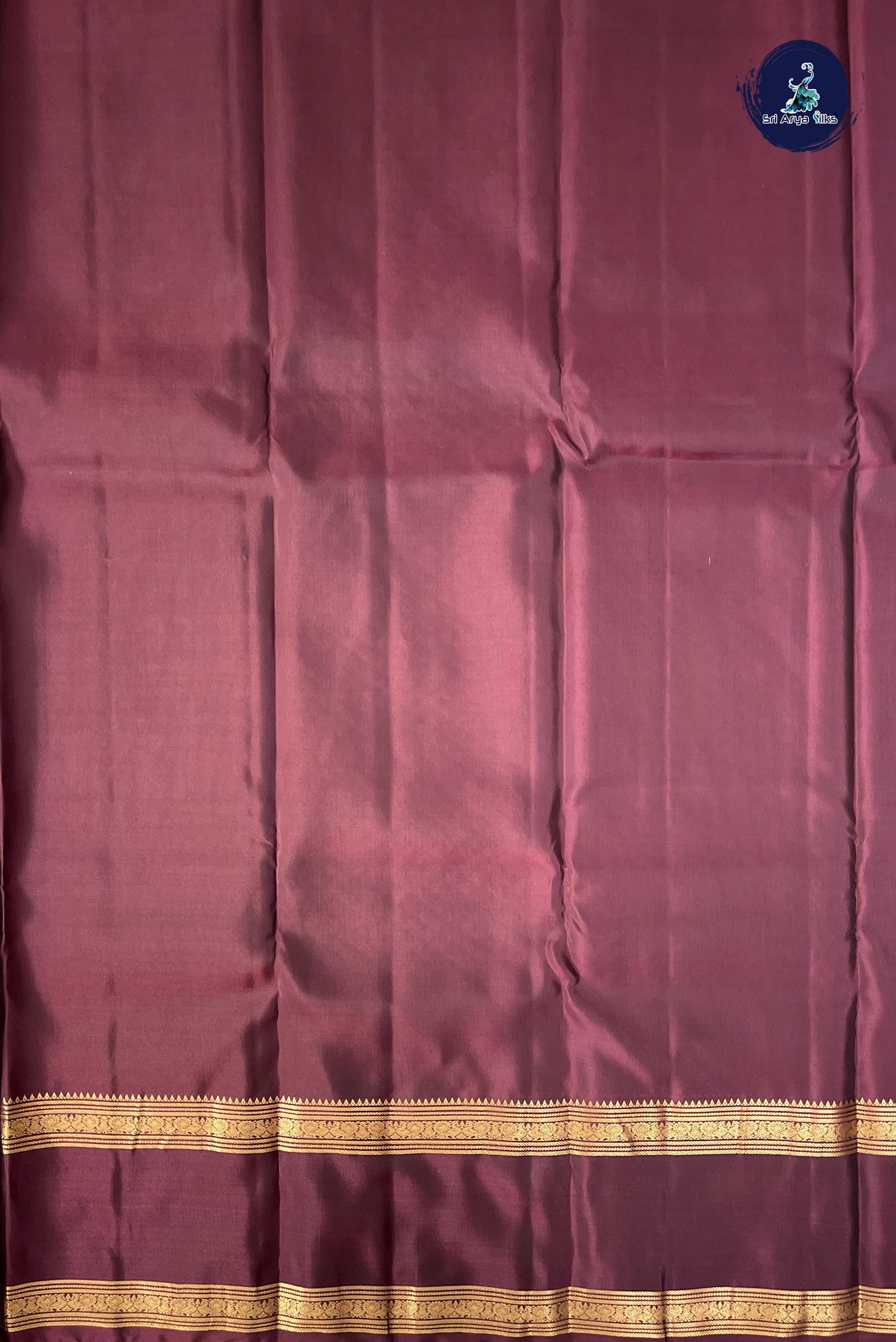 Mauve Half Pure Silk Saree With Zari Buttas Pattern