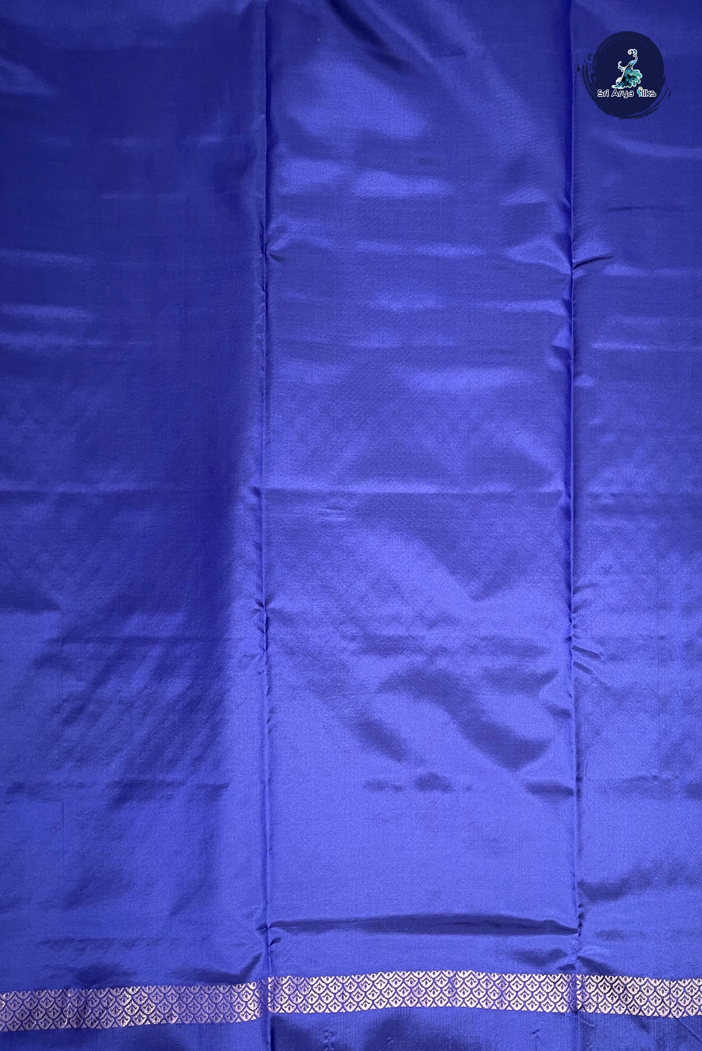 Dark Blue Half Pure Silk Saree With Zari Buttas Pattern