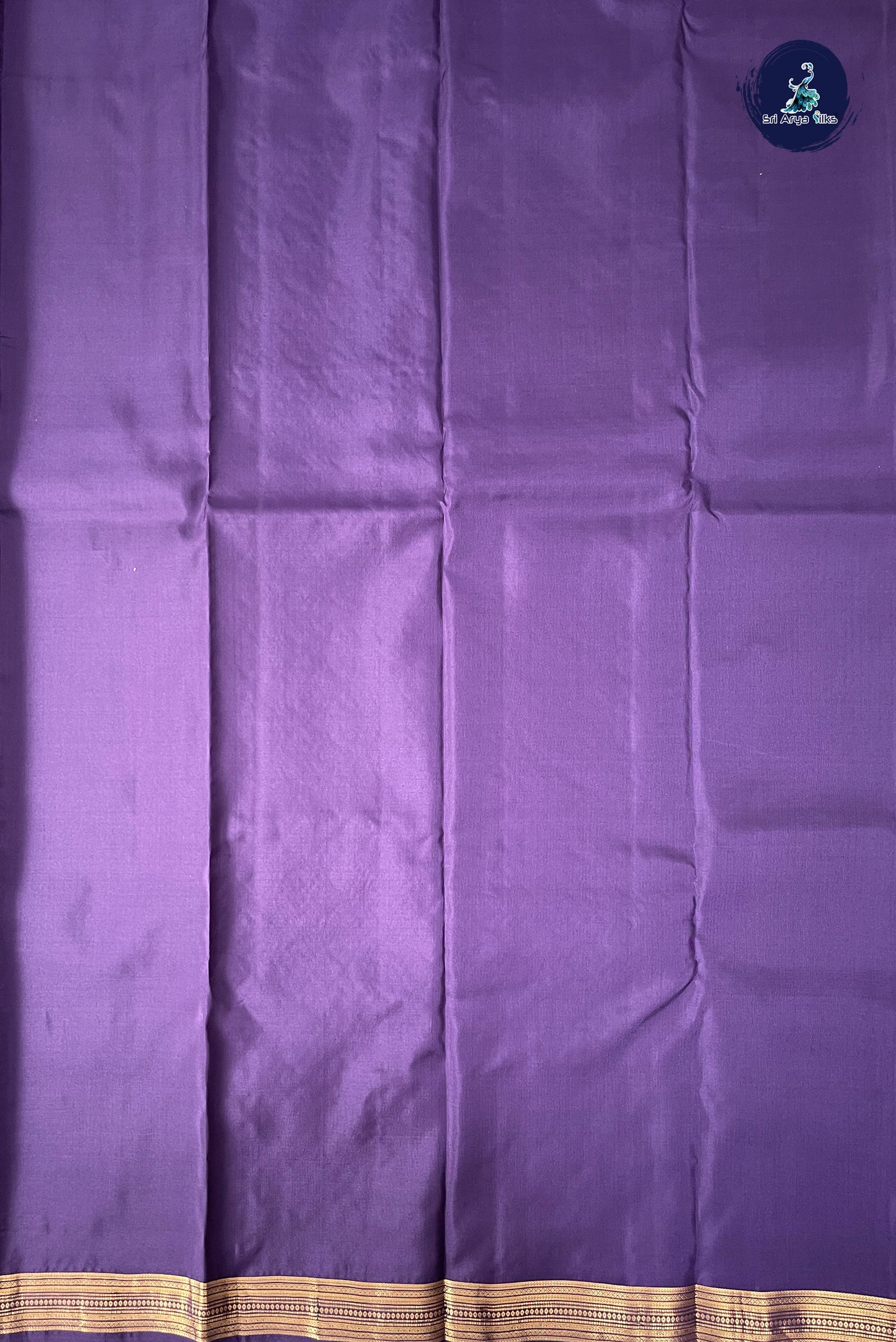 Jamun Half Pure Silk Saree With Plain Pattern
