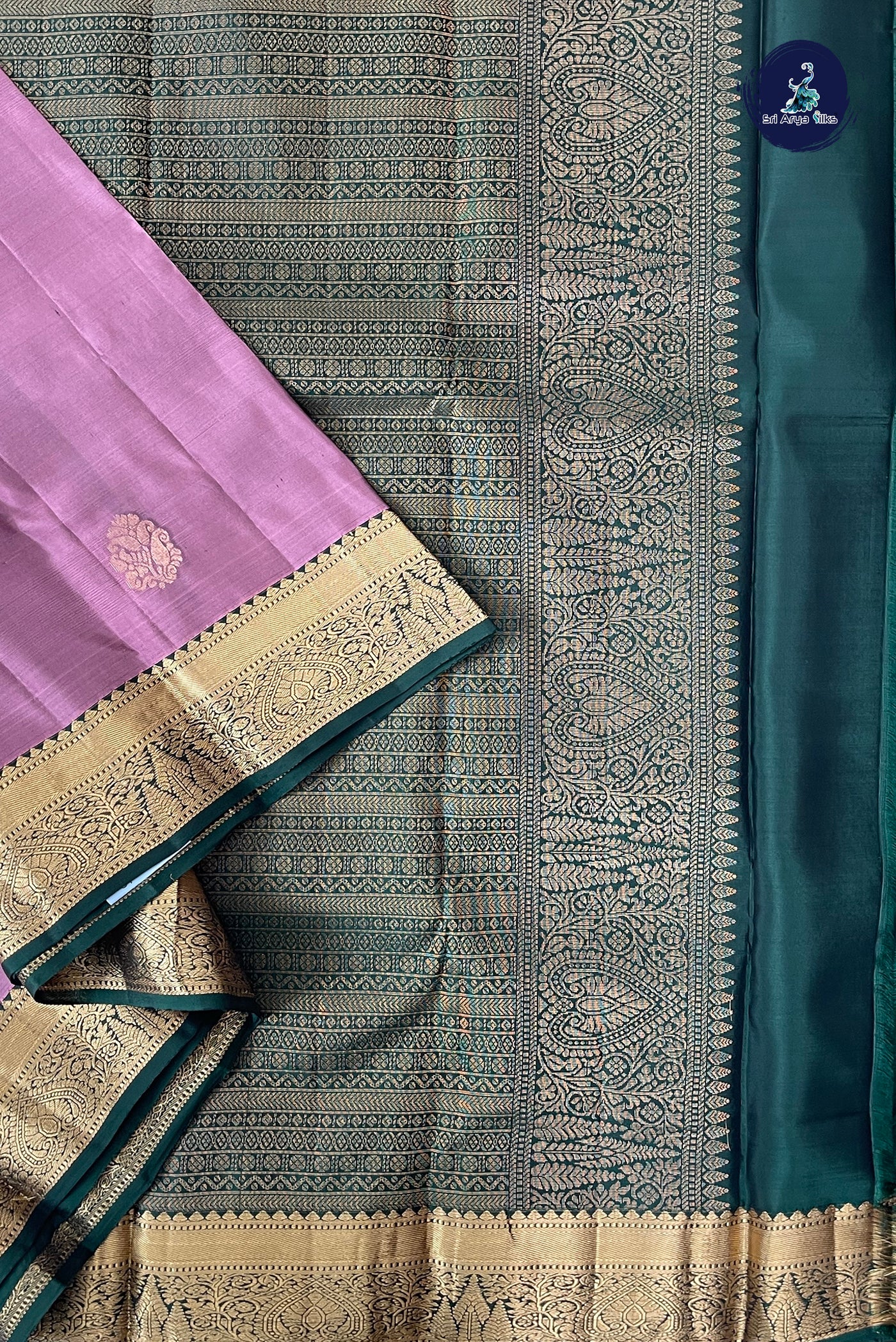 Mauve Pink Half Pure Silk Saree With Zari Buttas Pattern
