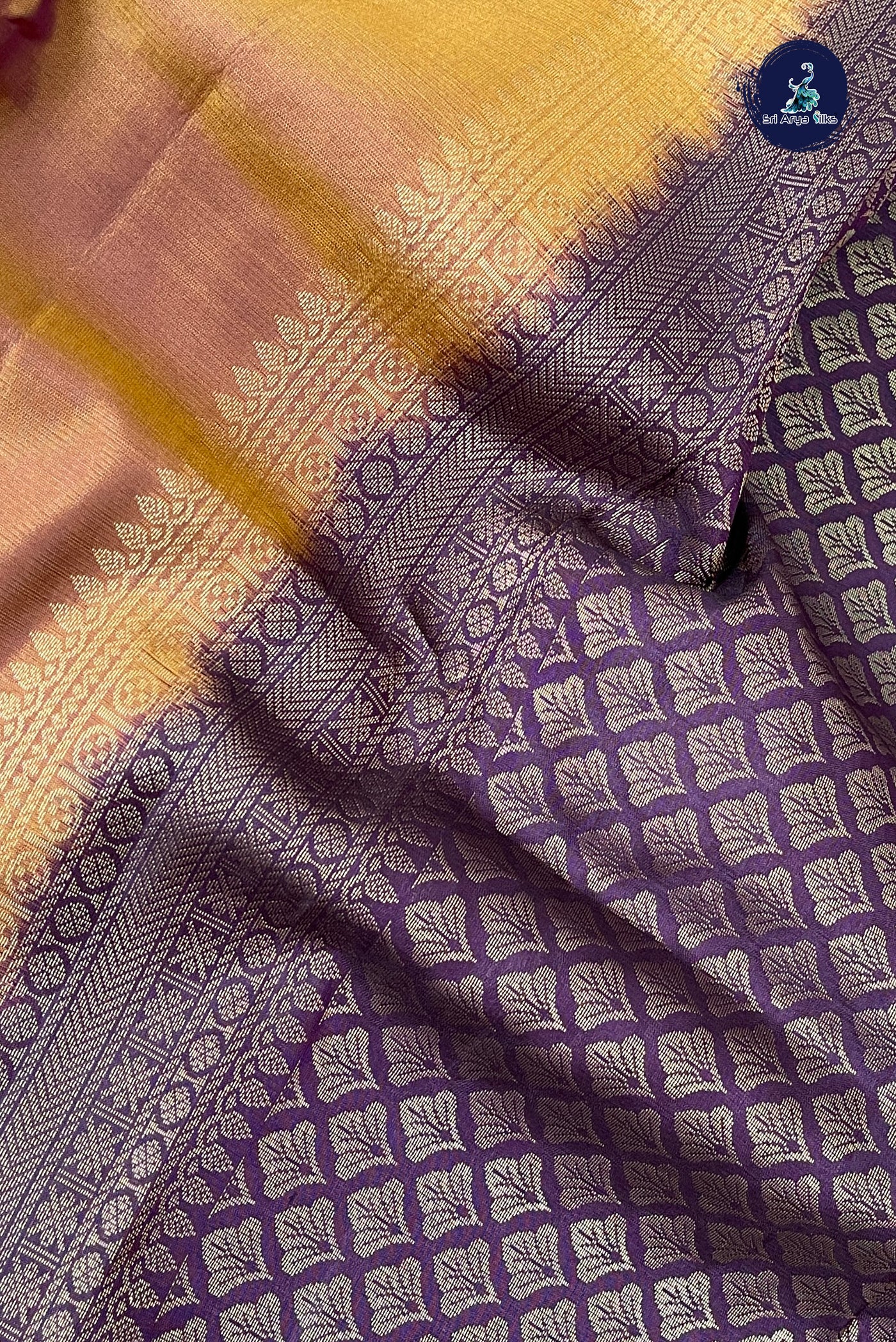 Honey Brown Half Pure Silk Saree With Zari Buttas Pattern