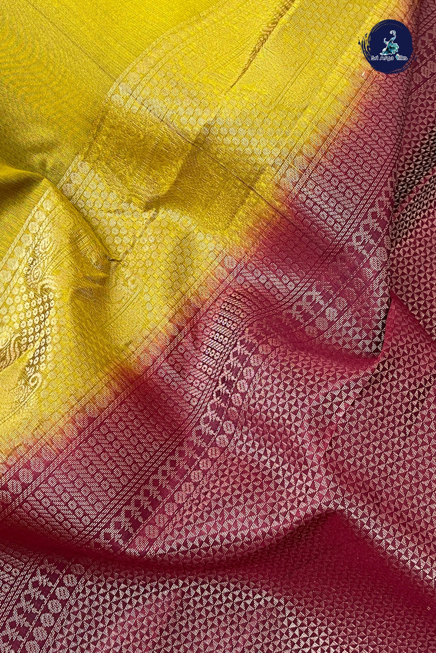 Golden Mustard Half Pure Silk Saree With Zari Buttas Pattern
