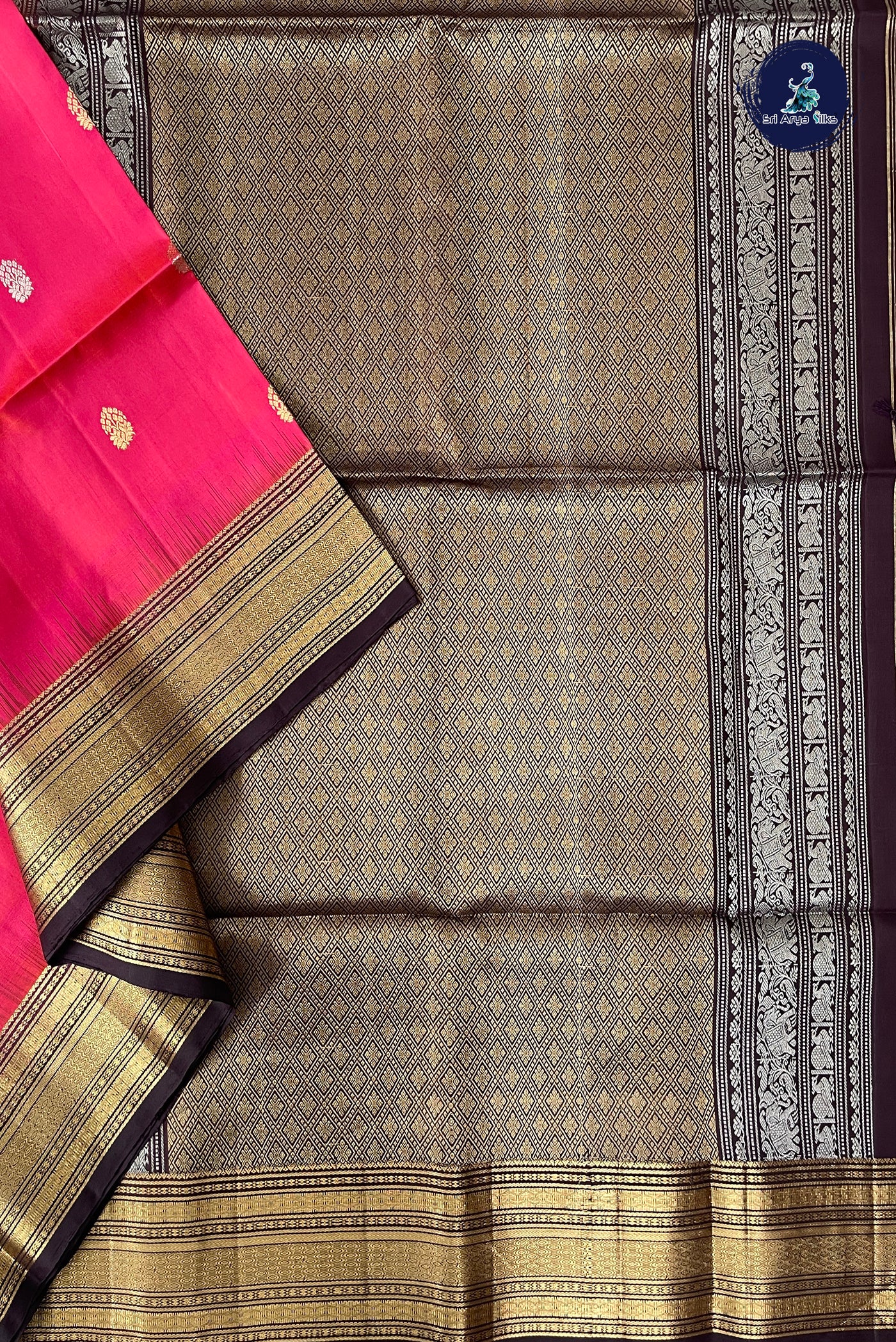Pink Soft Silk Saree With Zari Buttas Pattern