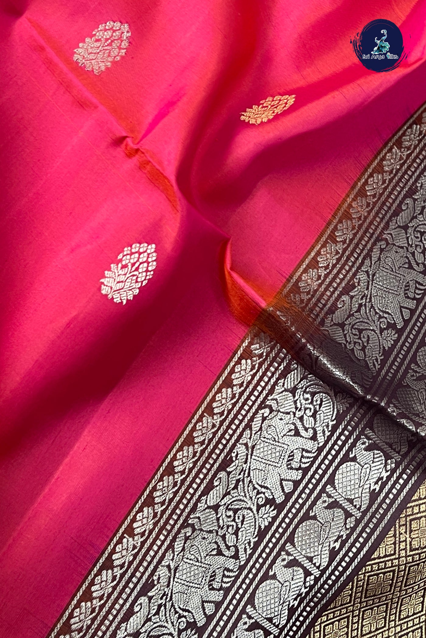Pink Soft Silk Saree With Zari Buttas Pattern
