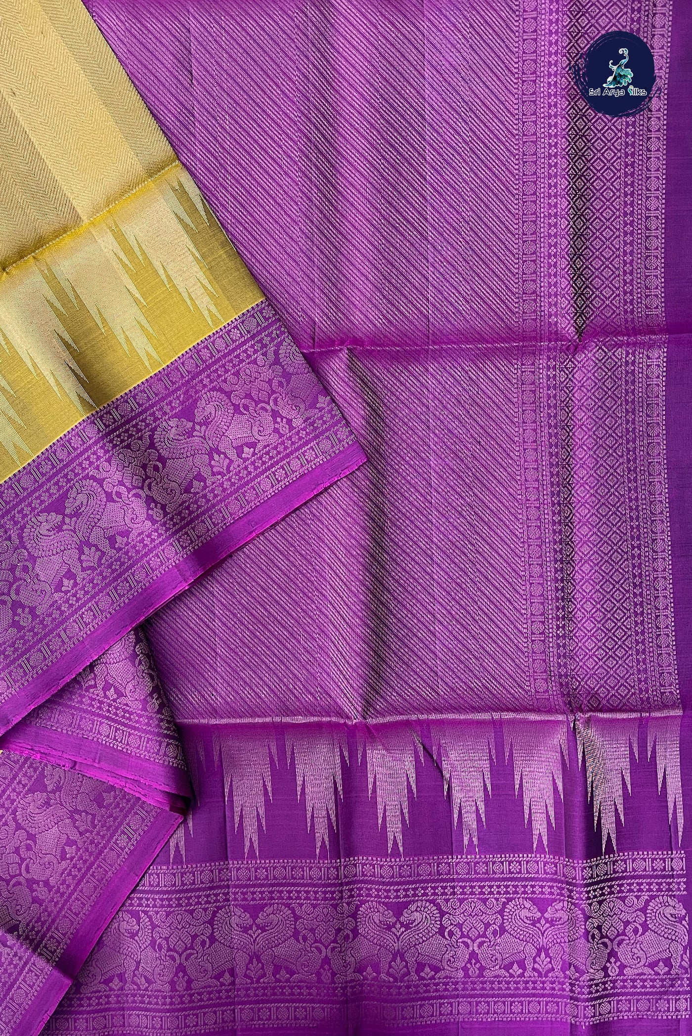 Golden Mustard Soft Silk Saree With Tissue Brocade Pattern
