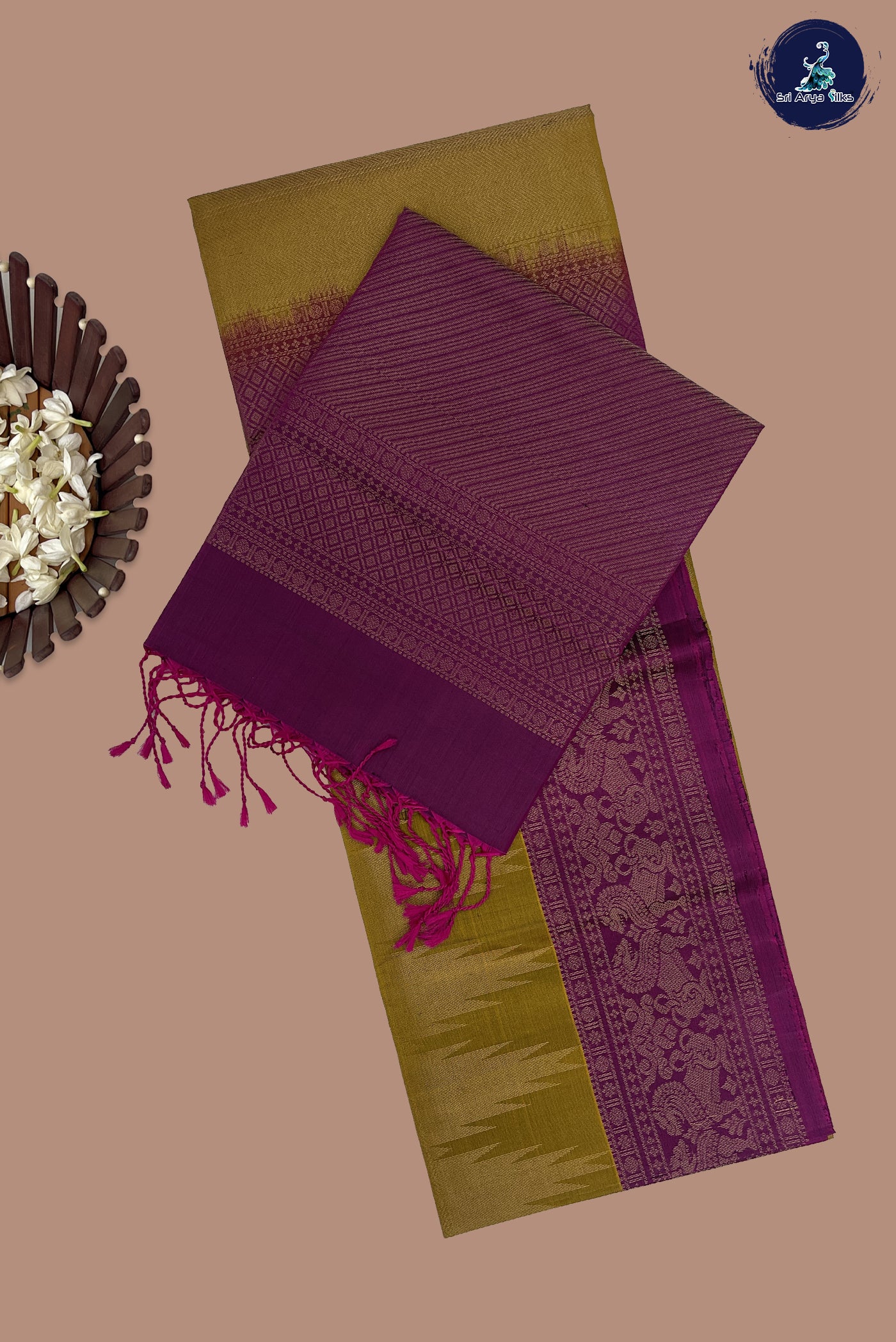 Golden Mustard Soft Silk Saree With Tissue Brocade Pattern